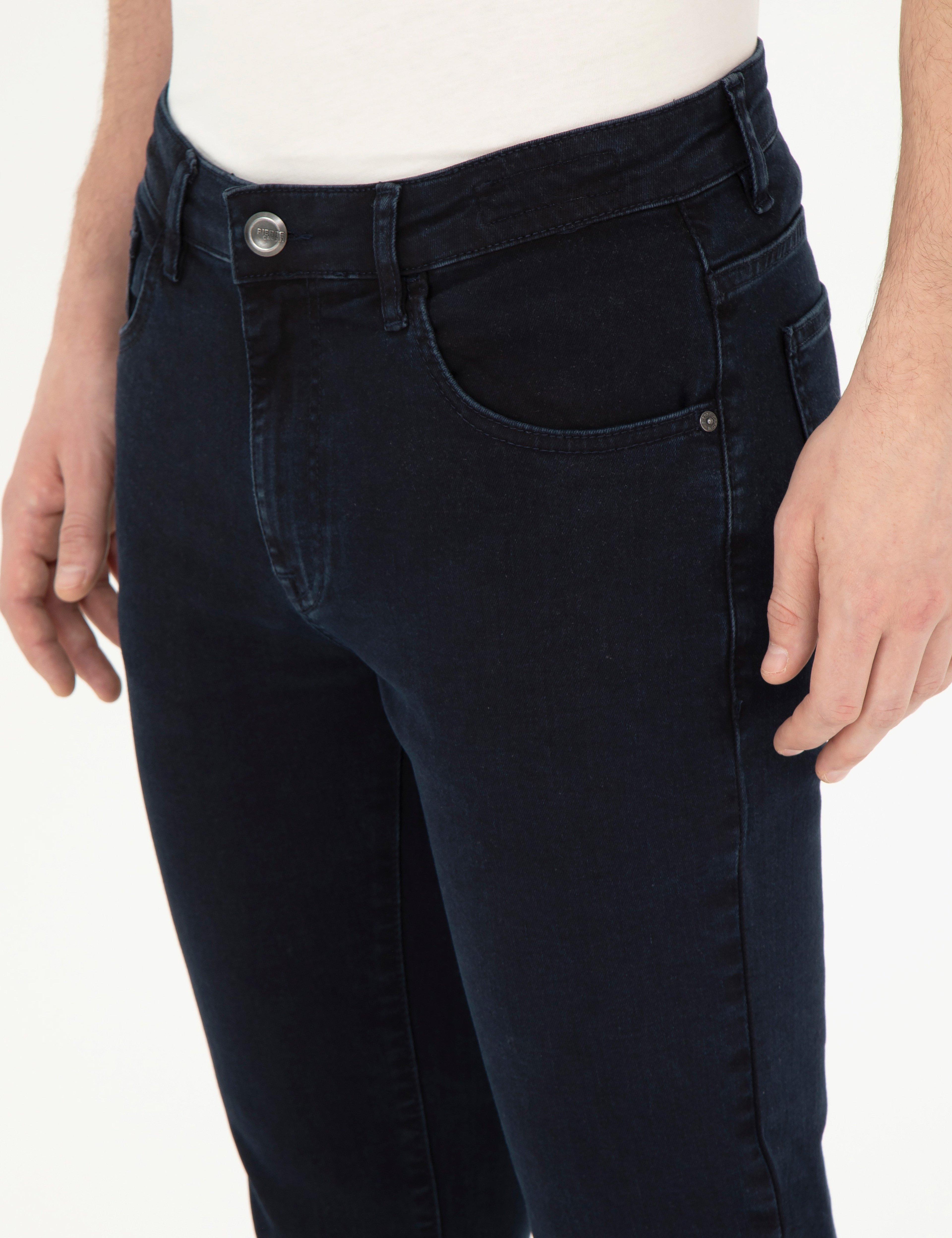 Lacivert Slim Fit Jean Pantolon