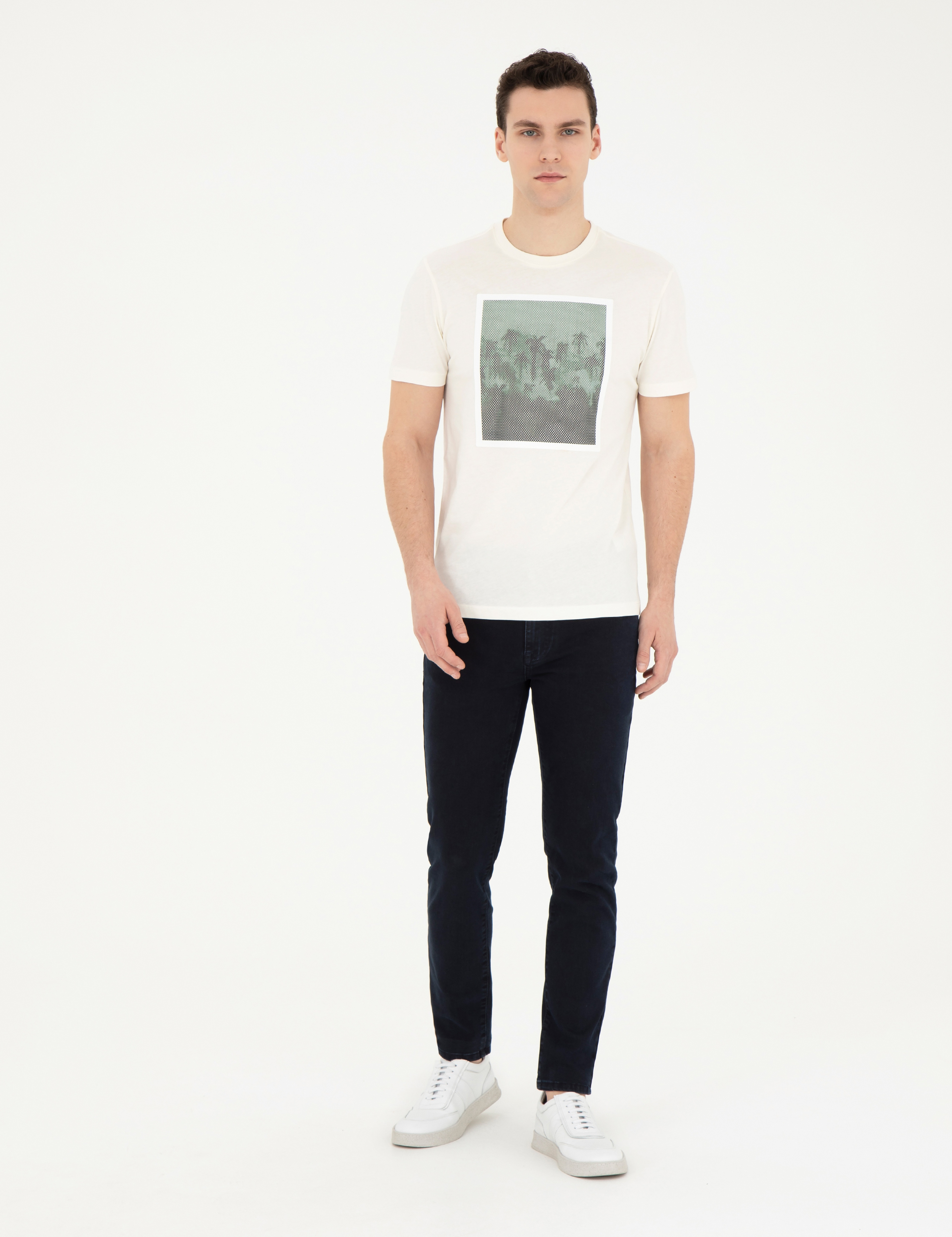 Lacivert Slim Fit Jean Pantolon