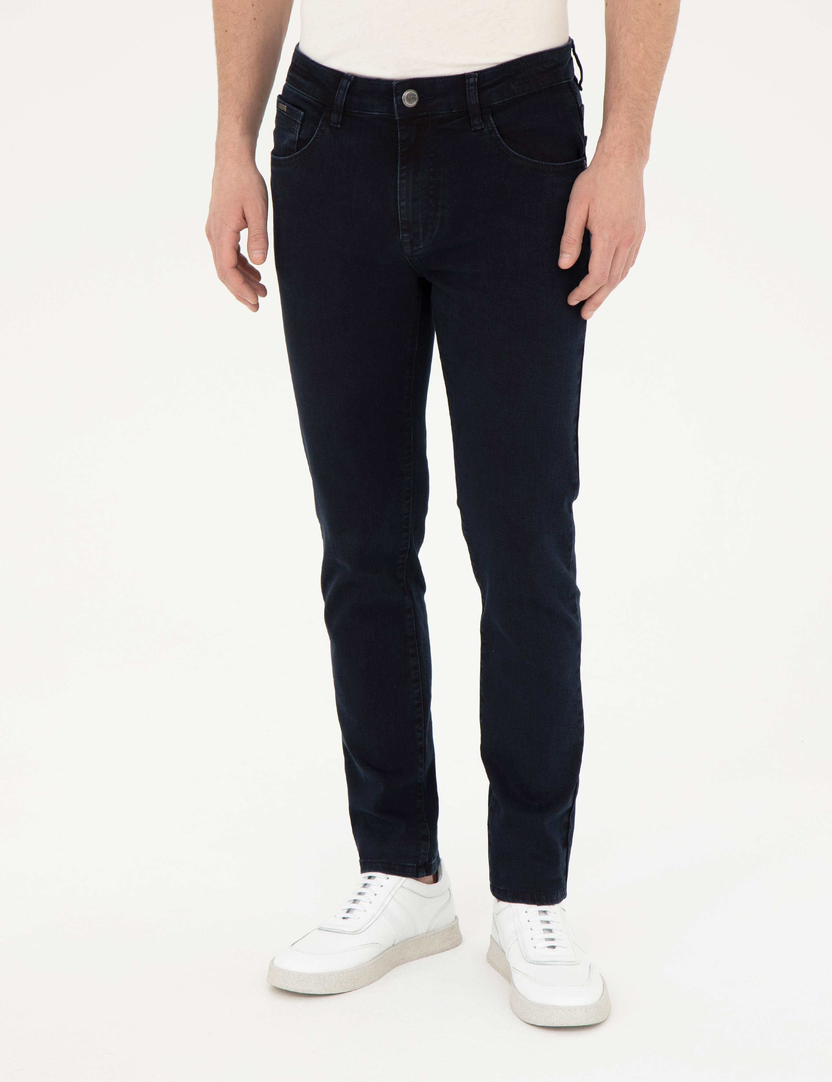 Lacivert Slim Fit Jean Pantolon