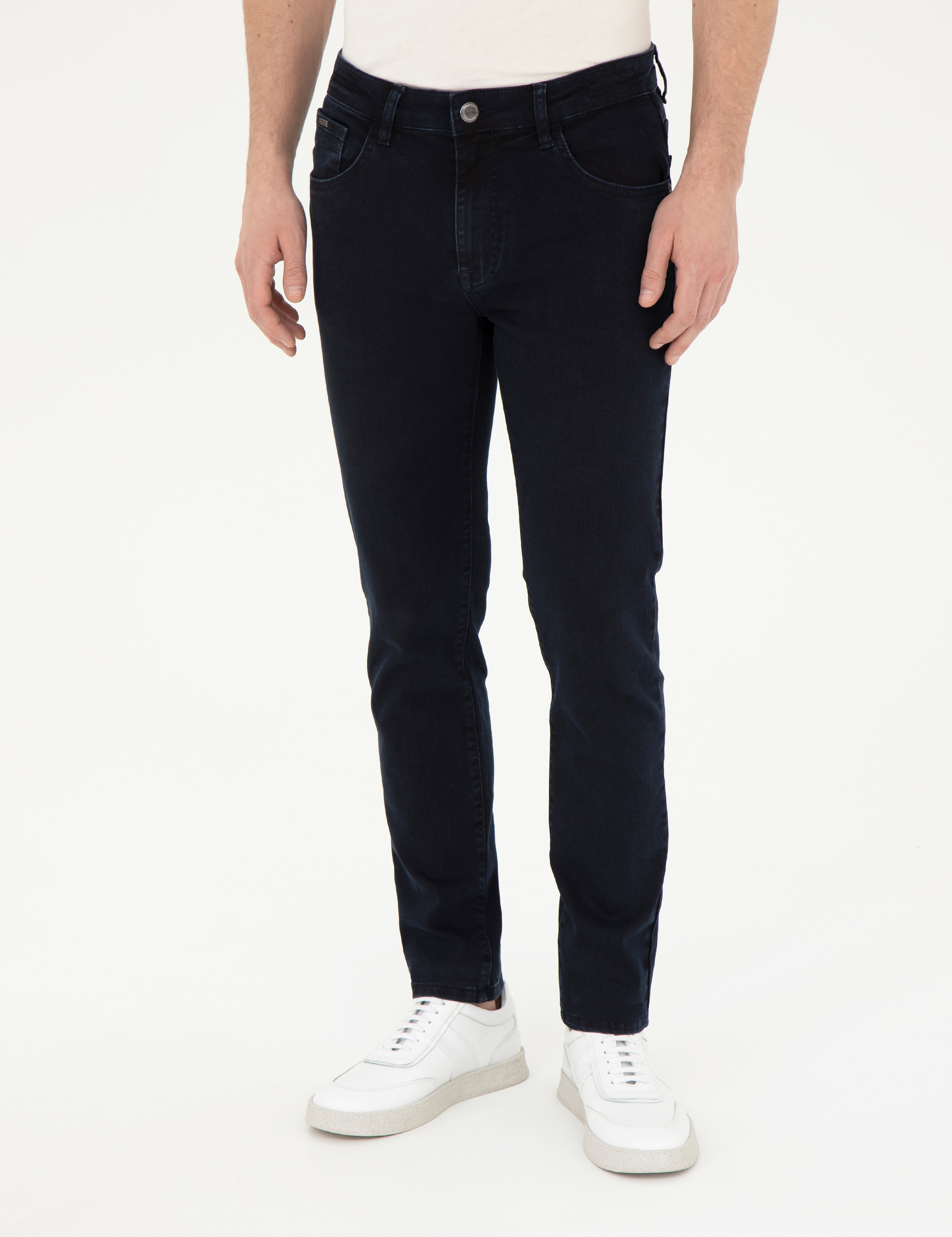 Lacivert Slim Fit Jean Pantolon - Image 2