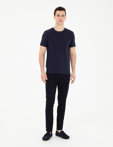 Lacivert Slim Fit Kanvas Pantolon - 50289194023