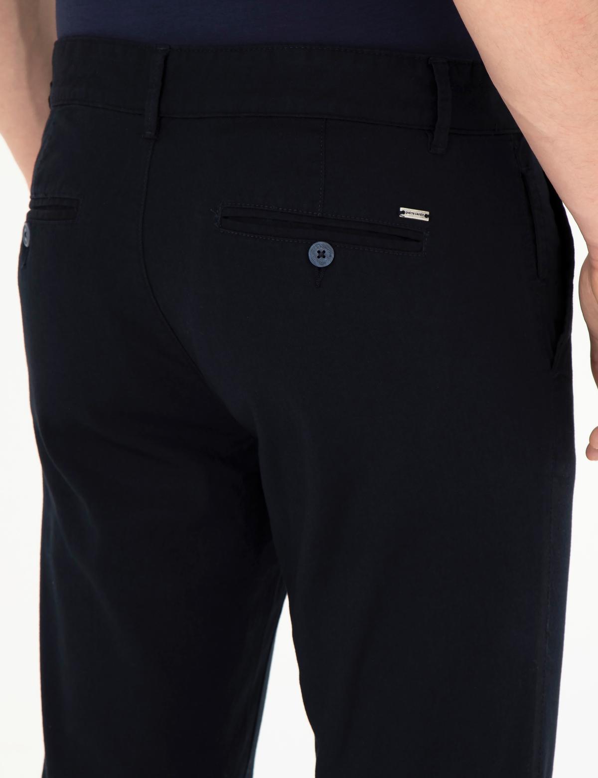 Lacivert Slim Fit Kanvas Pantolon - 50289194023