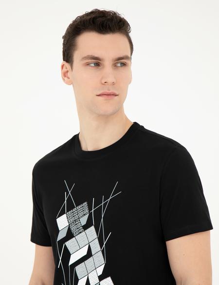 Siyah Slim Fit Tişört - 50281082014