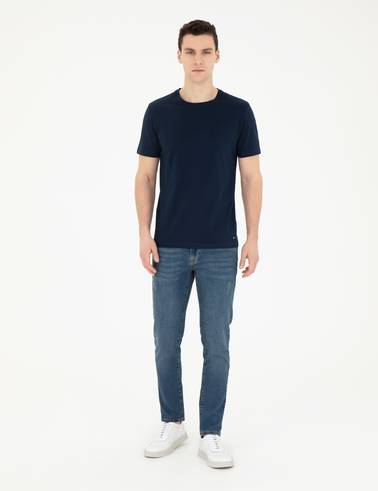 Lacivert Slim Fit Tişört