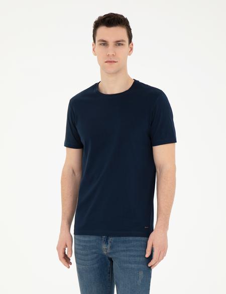 Lacivert Slim Fit Tişört - 50284319024