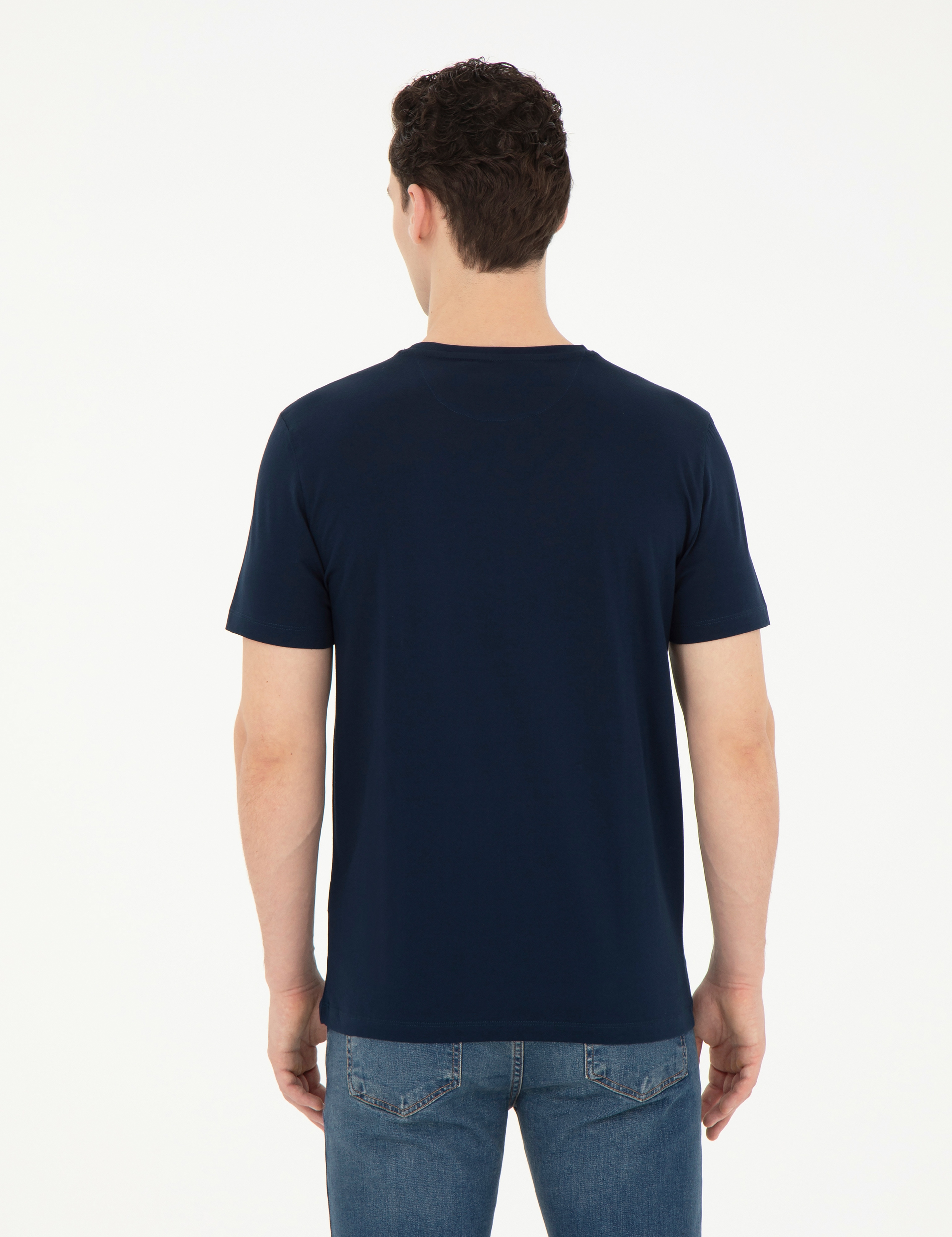Lacivert Slim Fit Tişört - Image 5