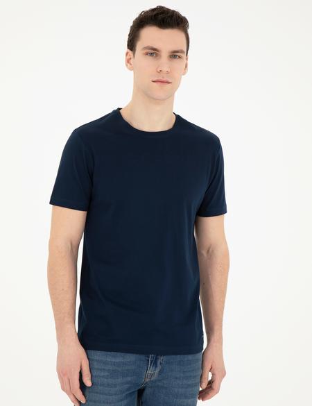 Lacivert Slim Fit Tişört - 50284319024