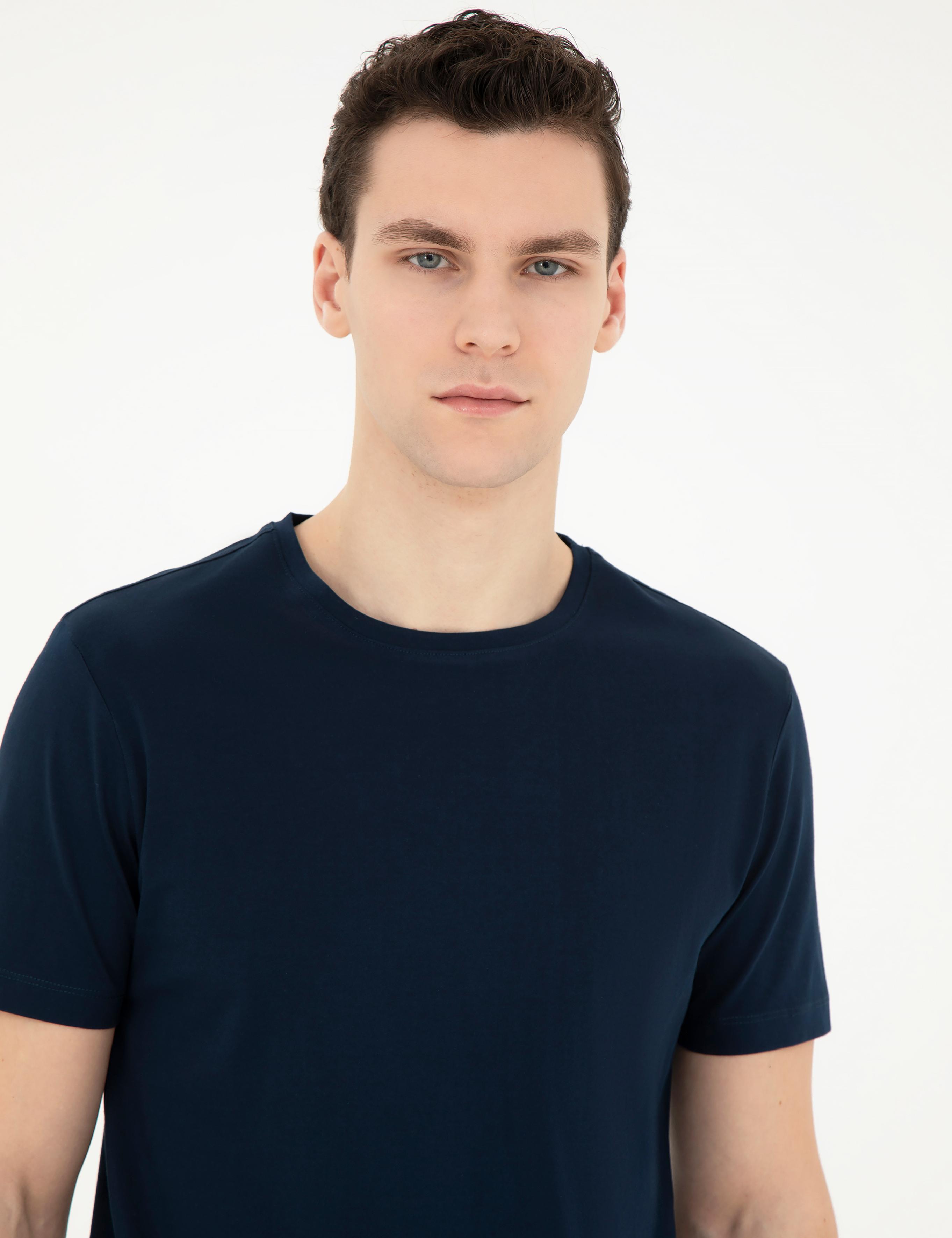 Lacivert Slim Fit Tişört