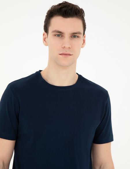 Lacivert Slim Fit Tişört - 50284319024