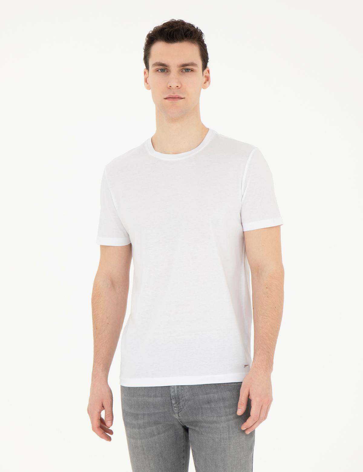 Beyaz Slim Fit Tişört