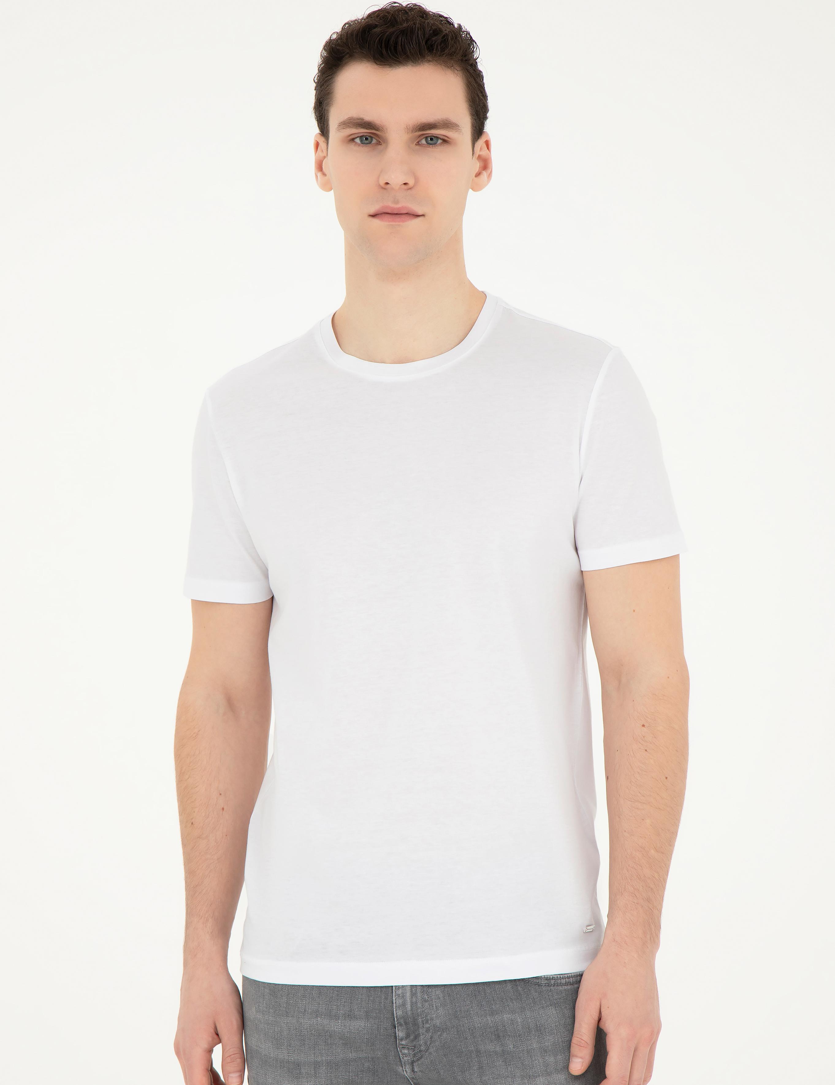 Beyaz Slim Fit Tişört