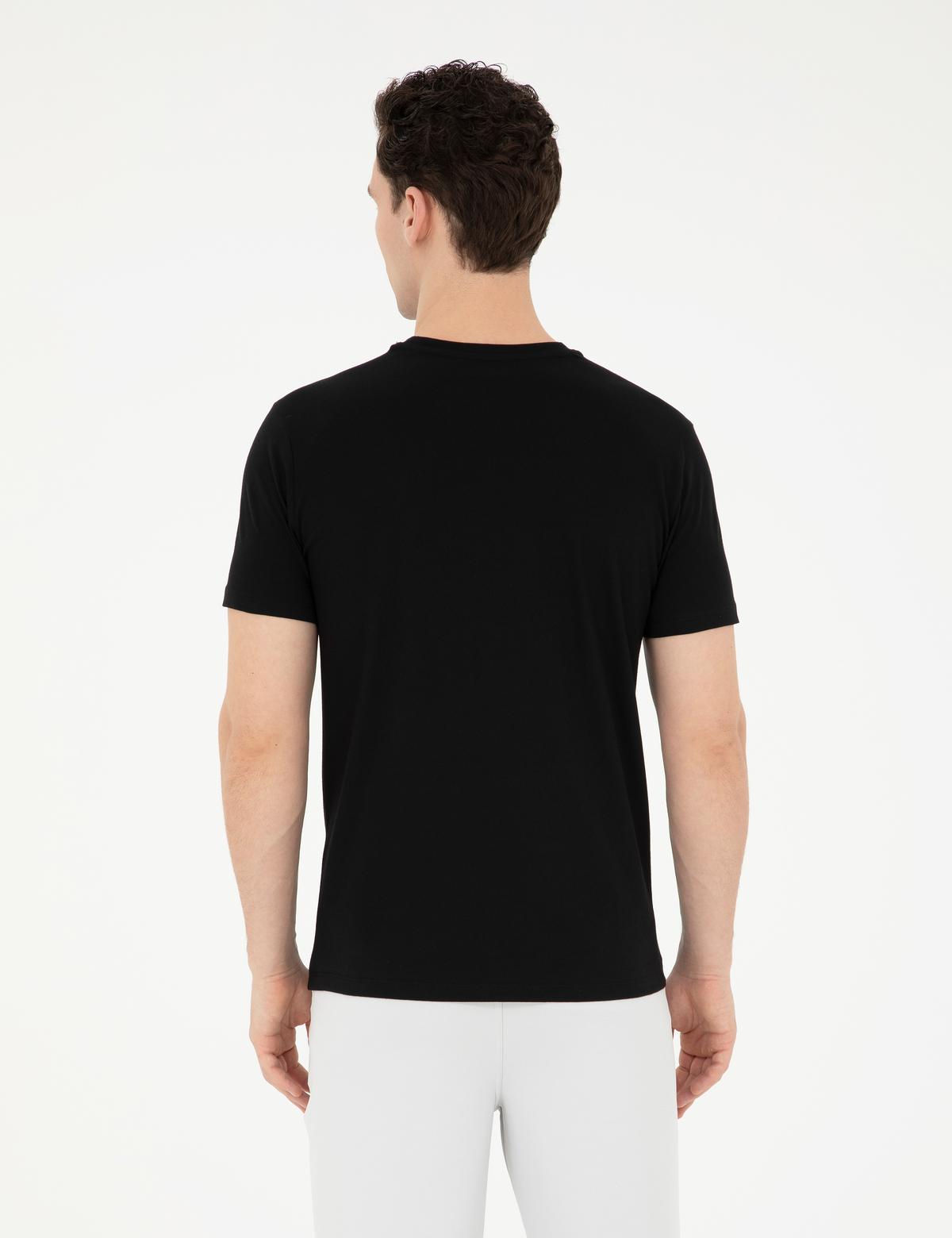 Siyah Slim Fit Tişört - 50280966024