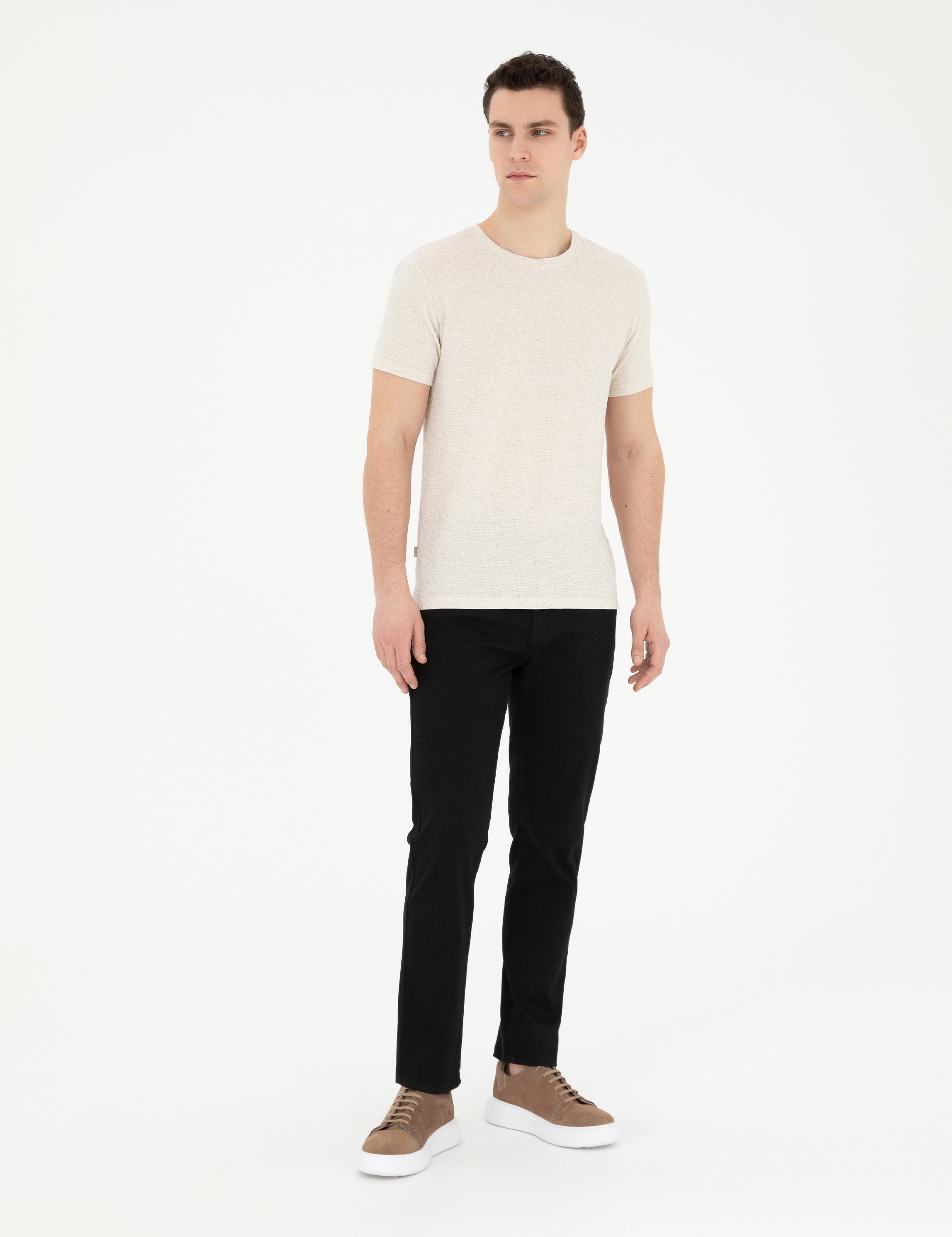 Siyah Straight Fit Jean Pantolon - Image 3