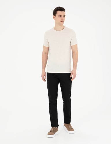Siyah Straight Fit Jean Pantolon