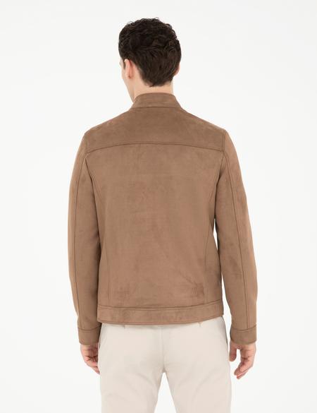 Bej Suni Deri Ceket - 50293986015