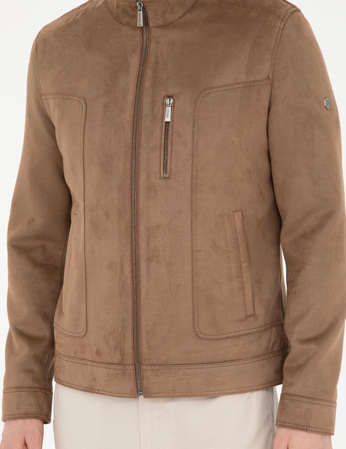 Bej Suni Deri Ceket - 50293986015