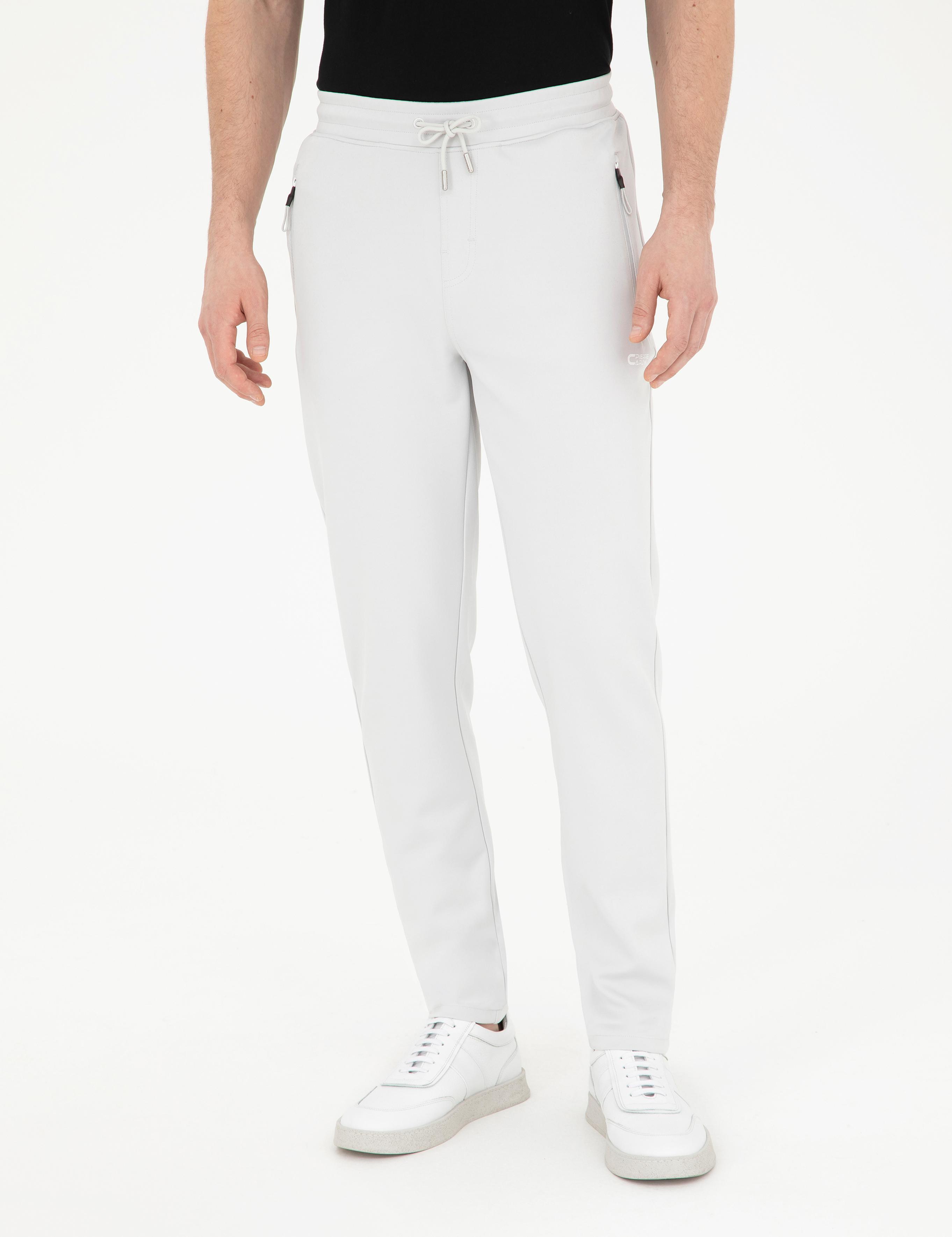 Açık Gri Slim Fit Eşofman Altı