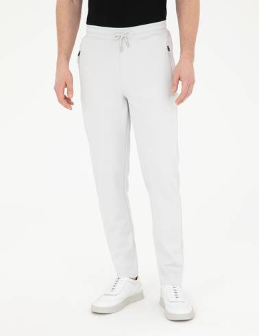 Açık Gri Slim Fit Eşofman Altı
