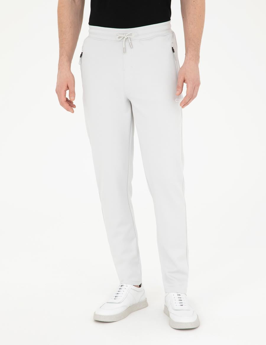 Açık Gri Slim Fit Eşofman Altı