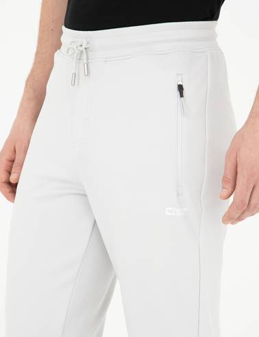 Açık Gri Slim Fit Eşofman Altı