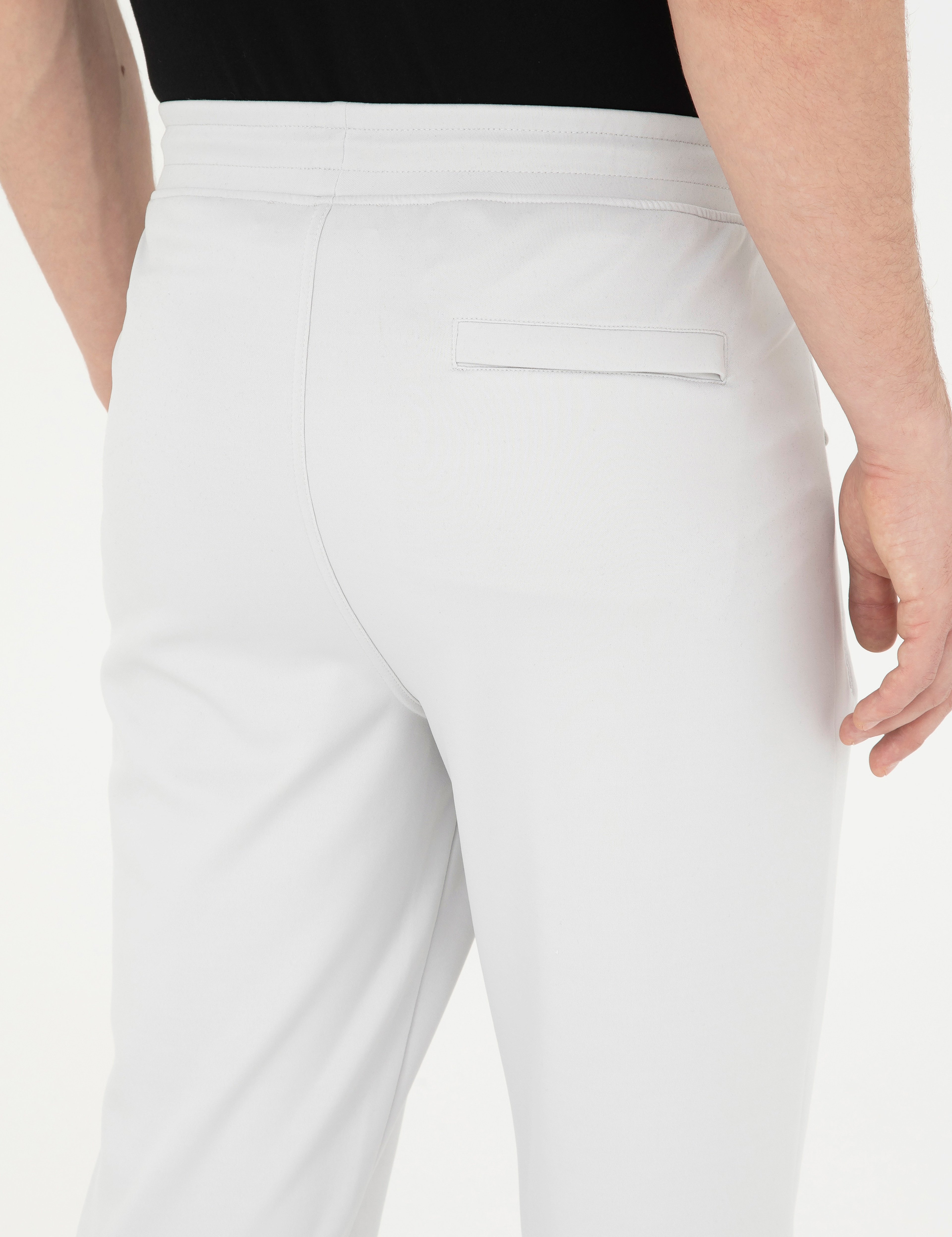Açık Gri Slim Fit Eşofman Altı - Image 7