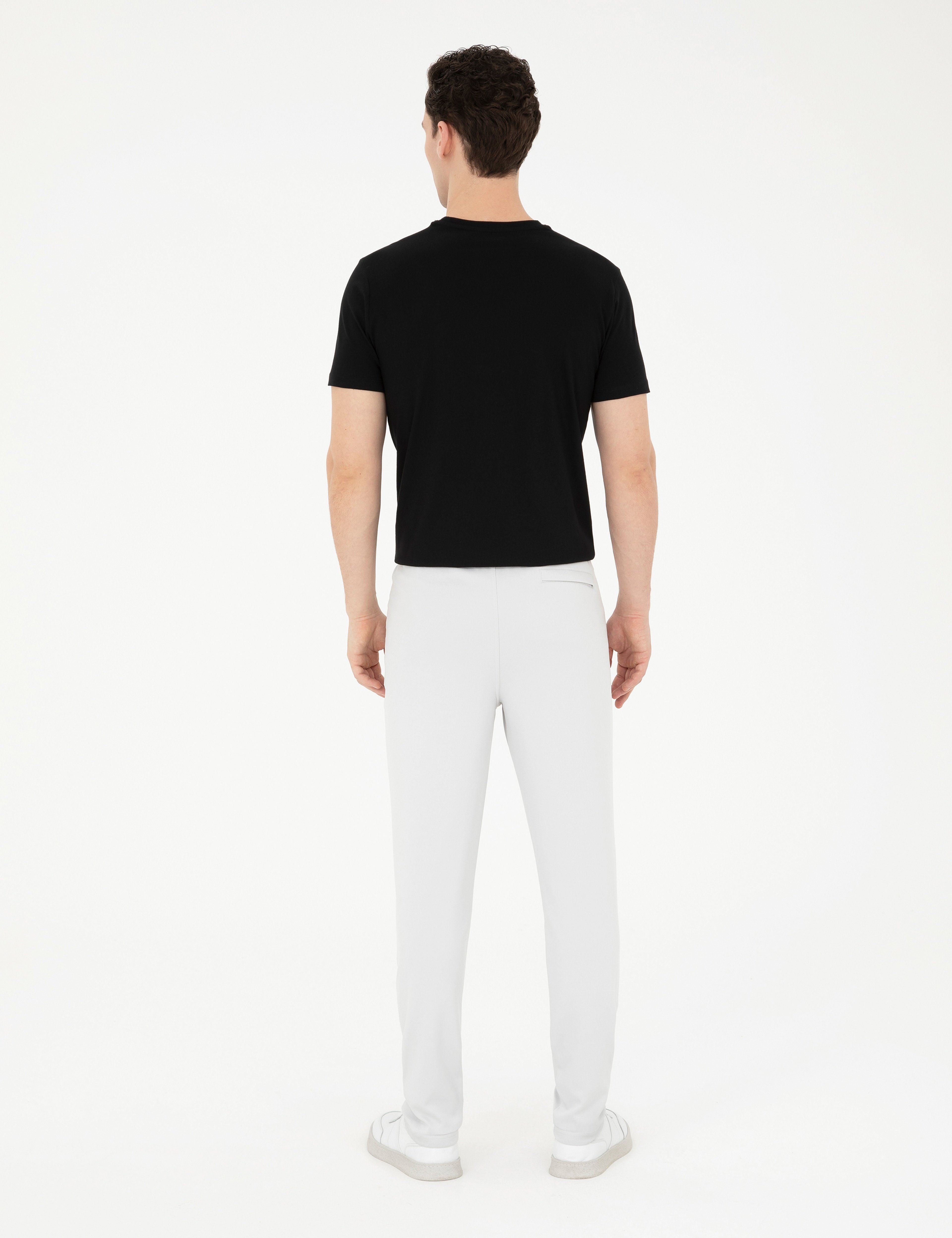 Açık Gri Slim Fit Eşofman Altı - Image 4