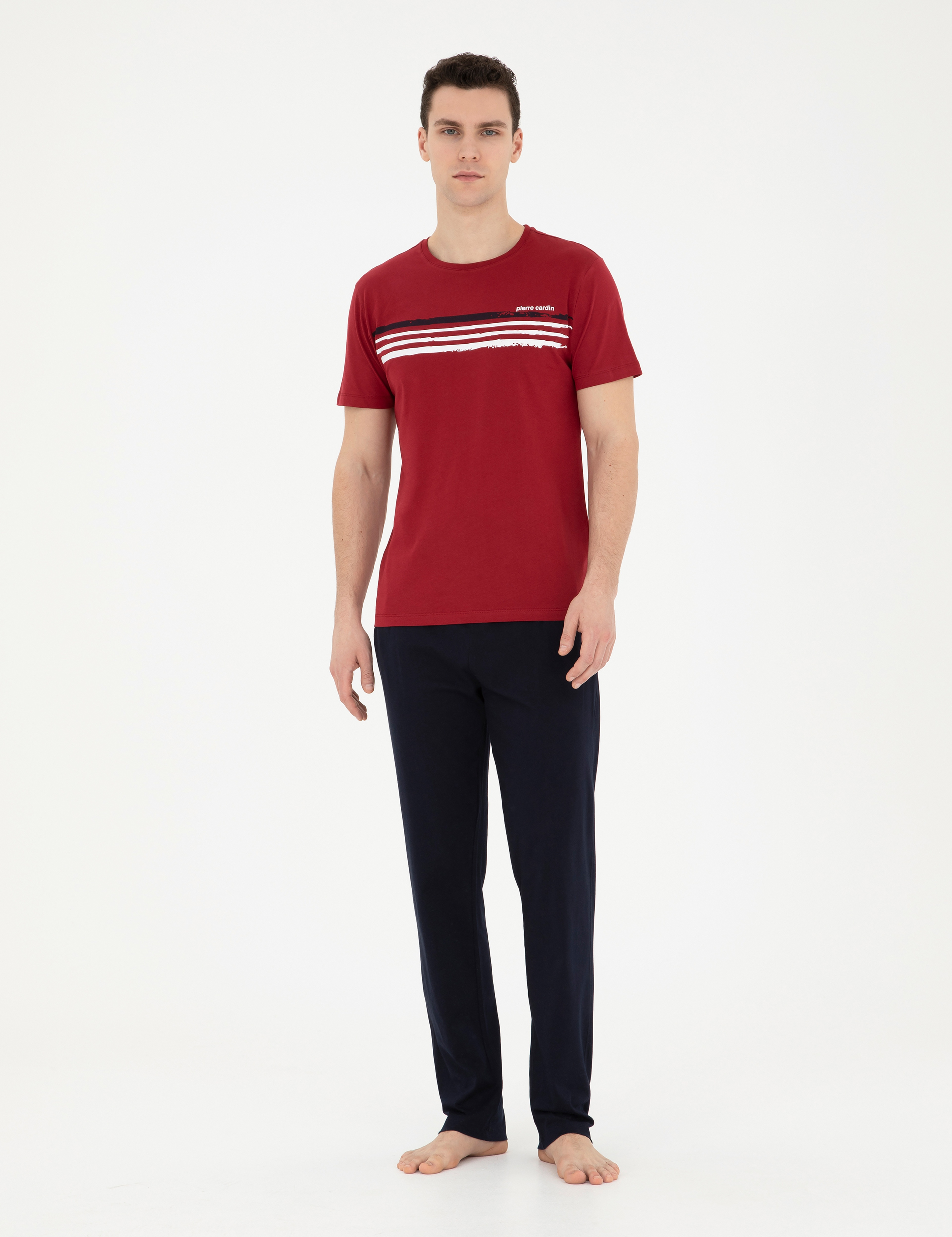 Bordo Kısakol Pijama Takımı - Image 4