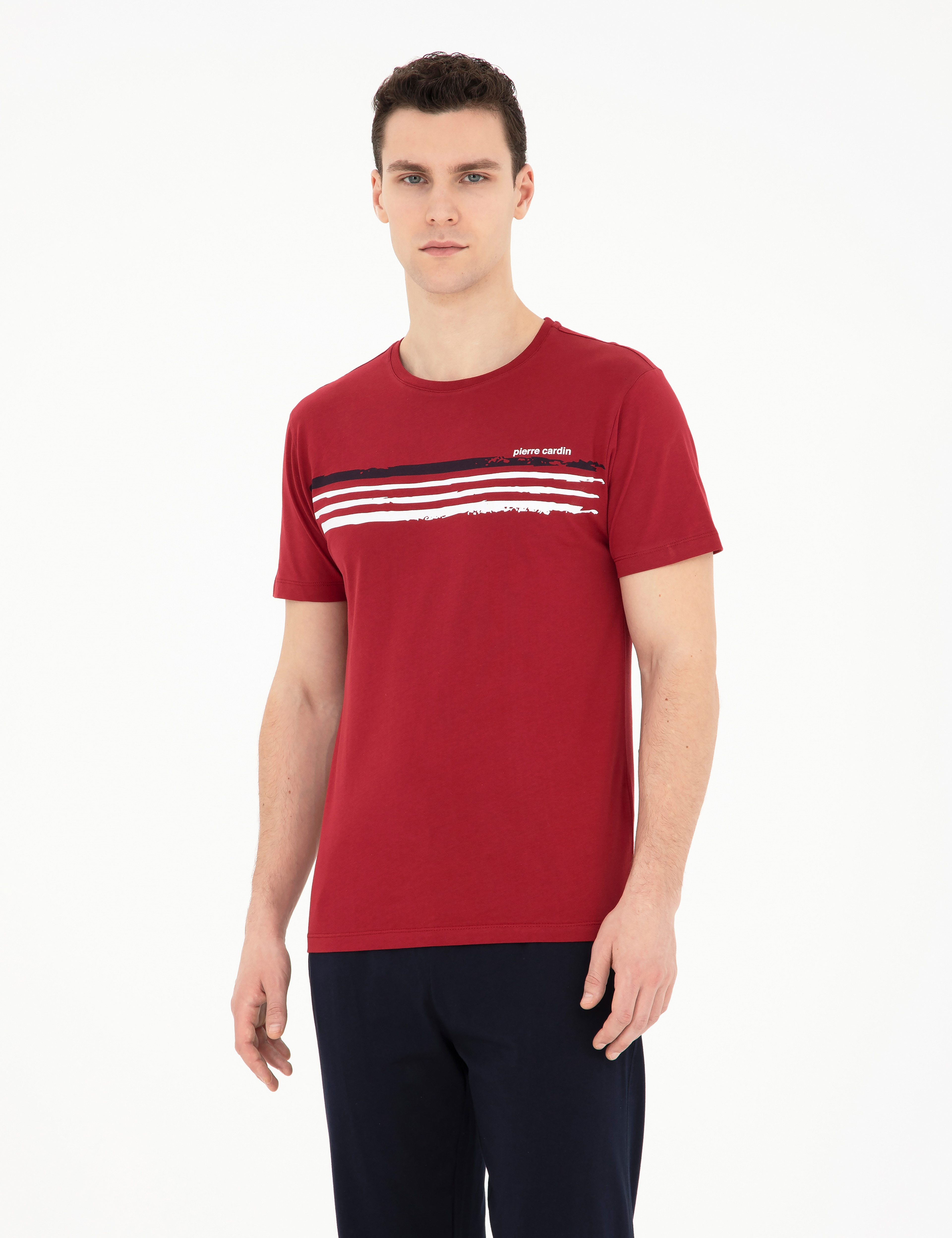 Bordo Kısakol Pijama Takımı