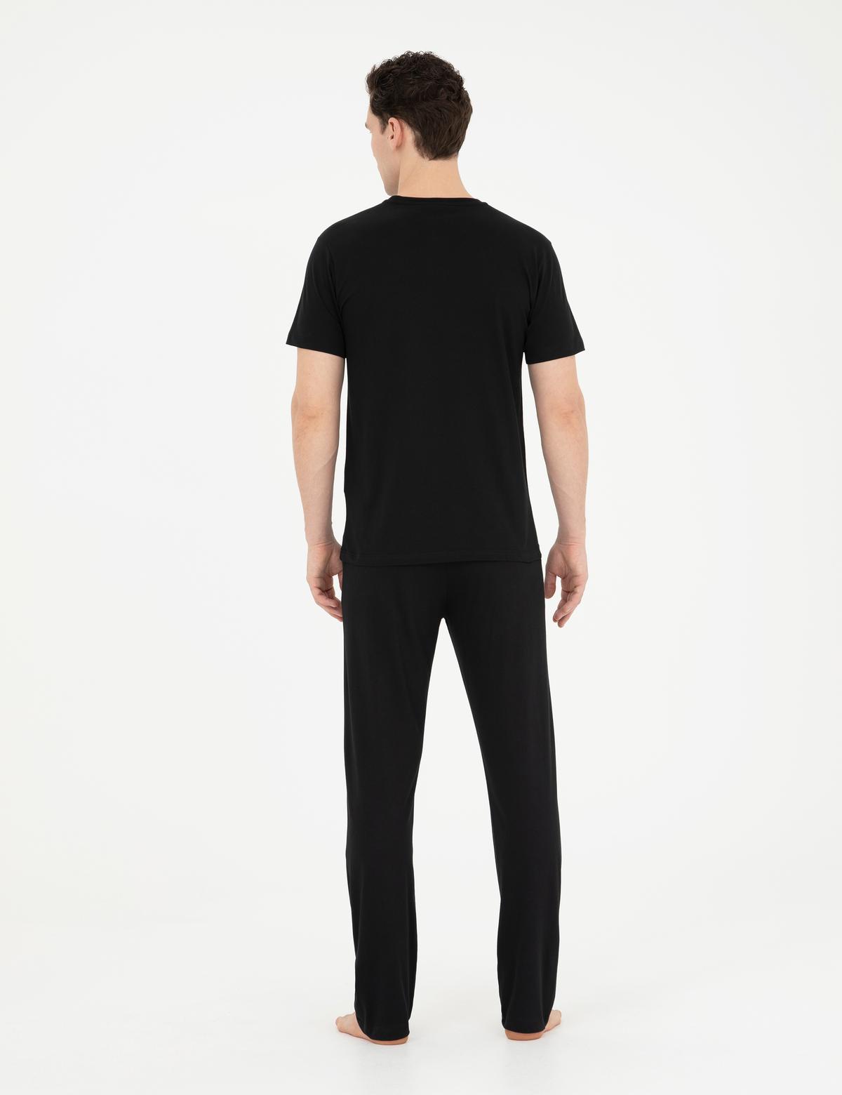 Siyah Kısakol Pijama Takımı - 50294246018