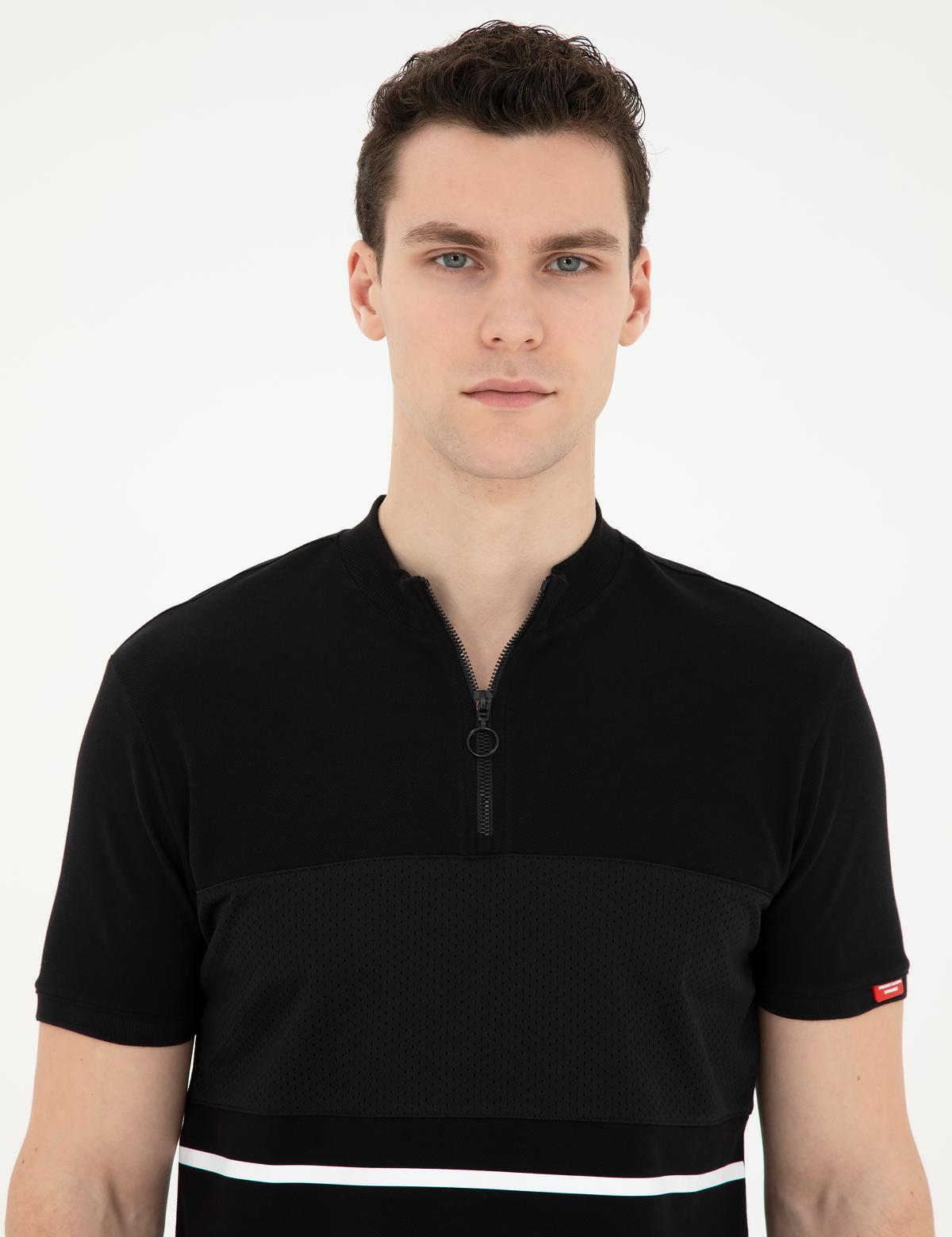 Siyah Slim Fit Tişört - 50284303013