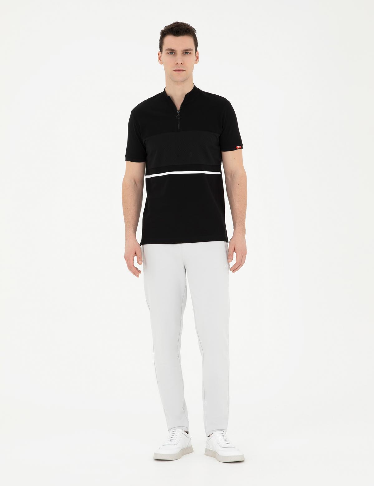 Siyah Slim Fit Tişört - 50284303013