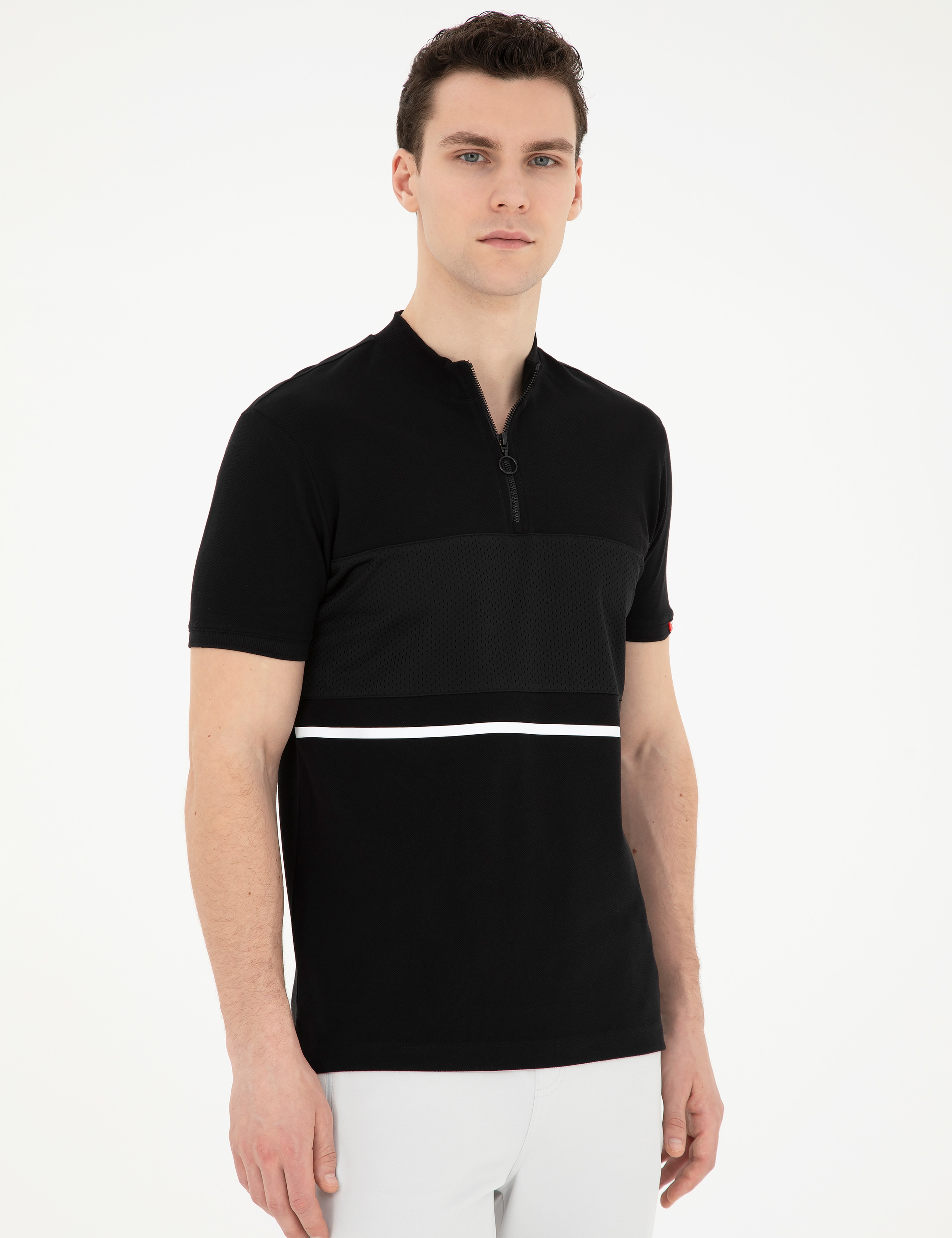 Siyah Slim Fit Tişört - Image 3