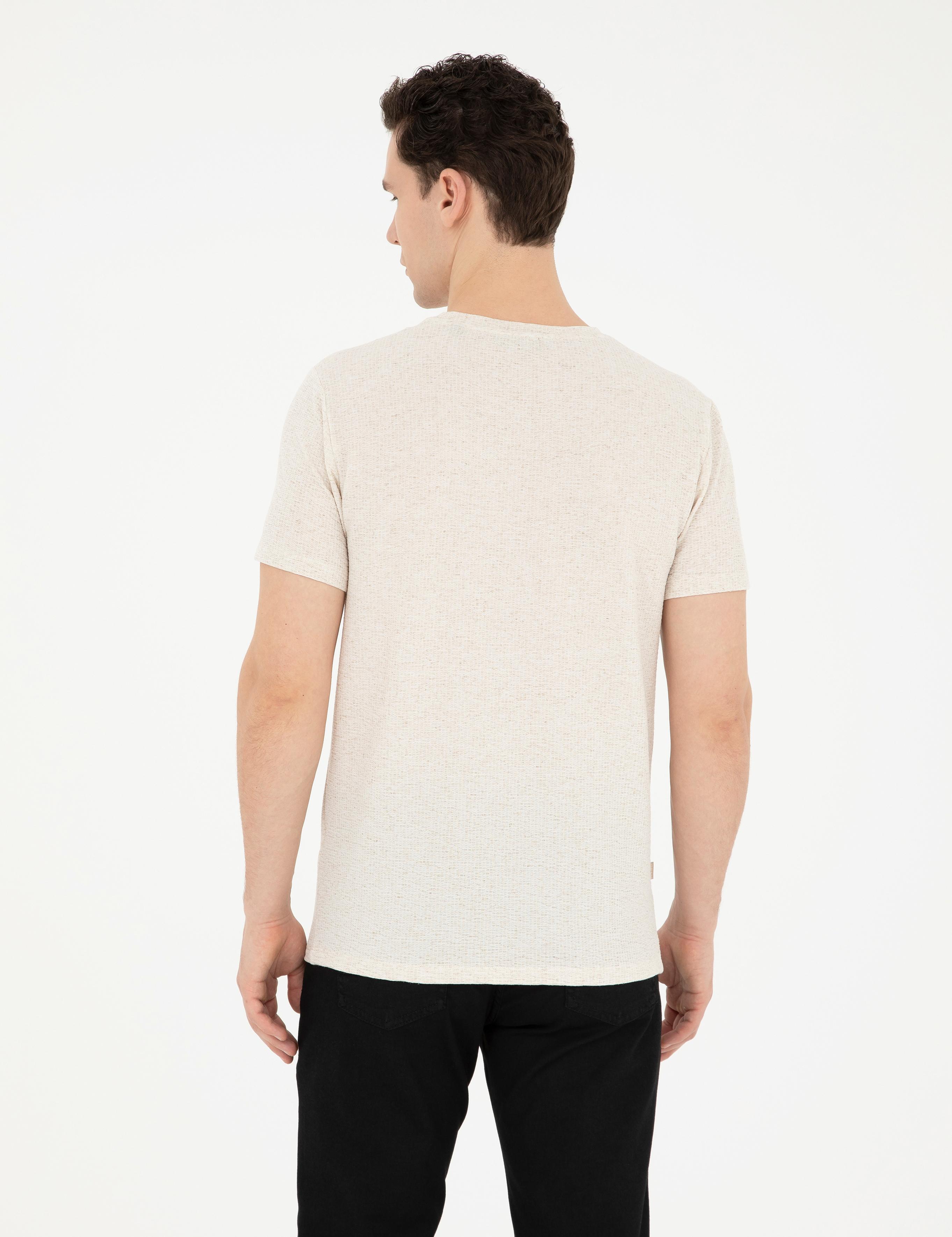 Bej Slim Fit Tişört