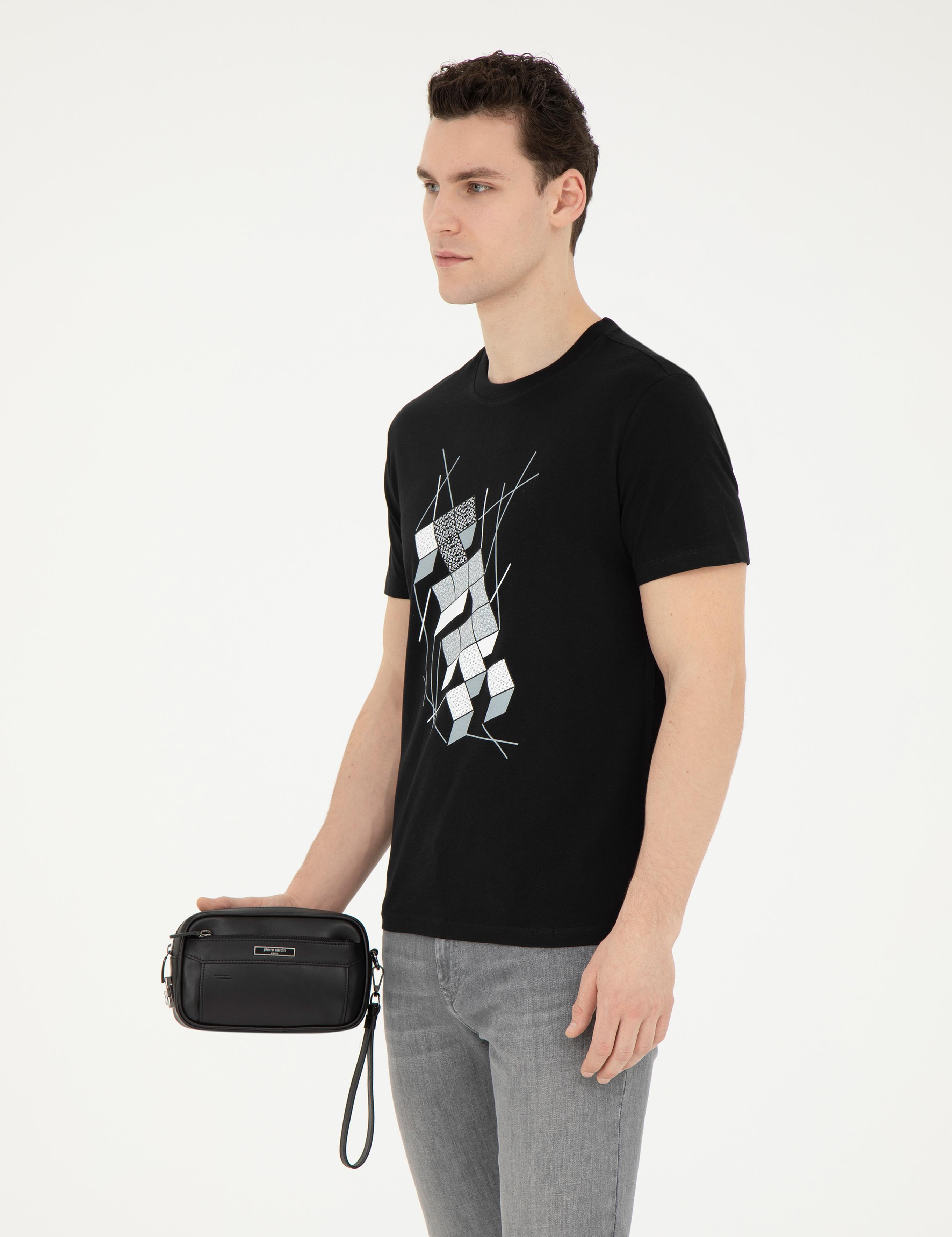 Erkek Siyah Deri El Çantası