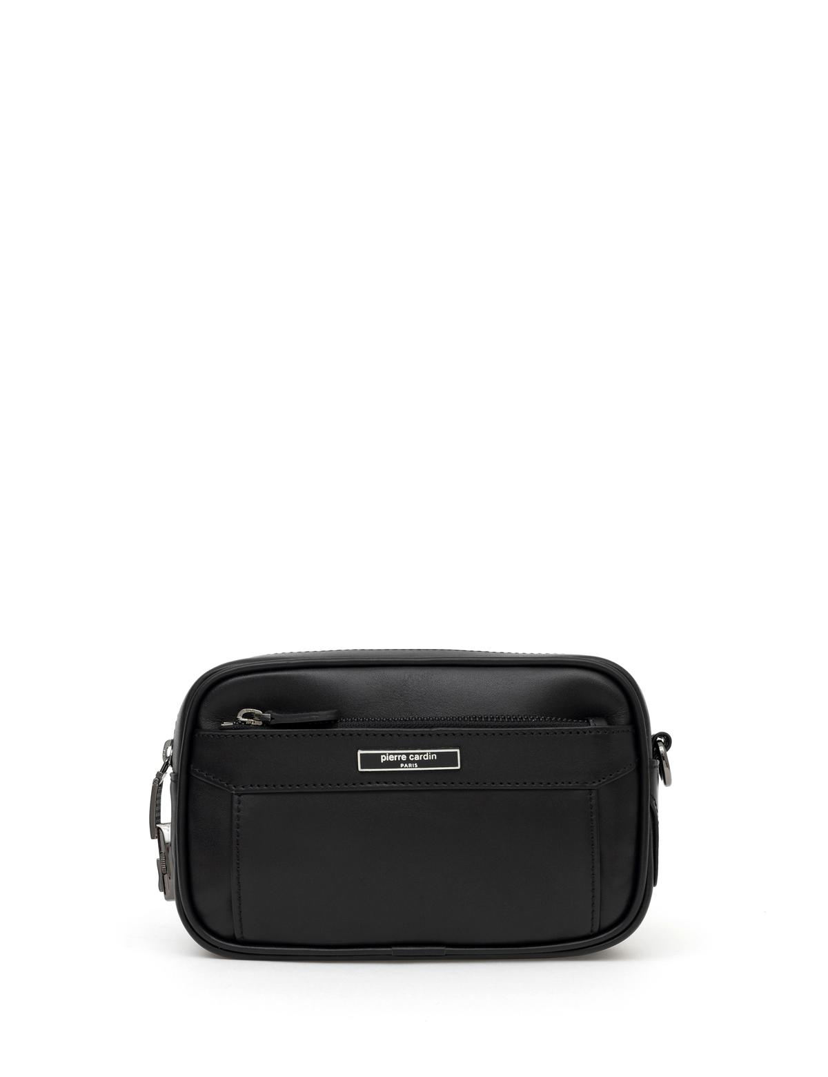 Erkek Siyah Deri El Çantası - 50286469002