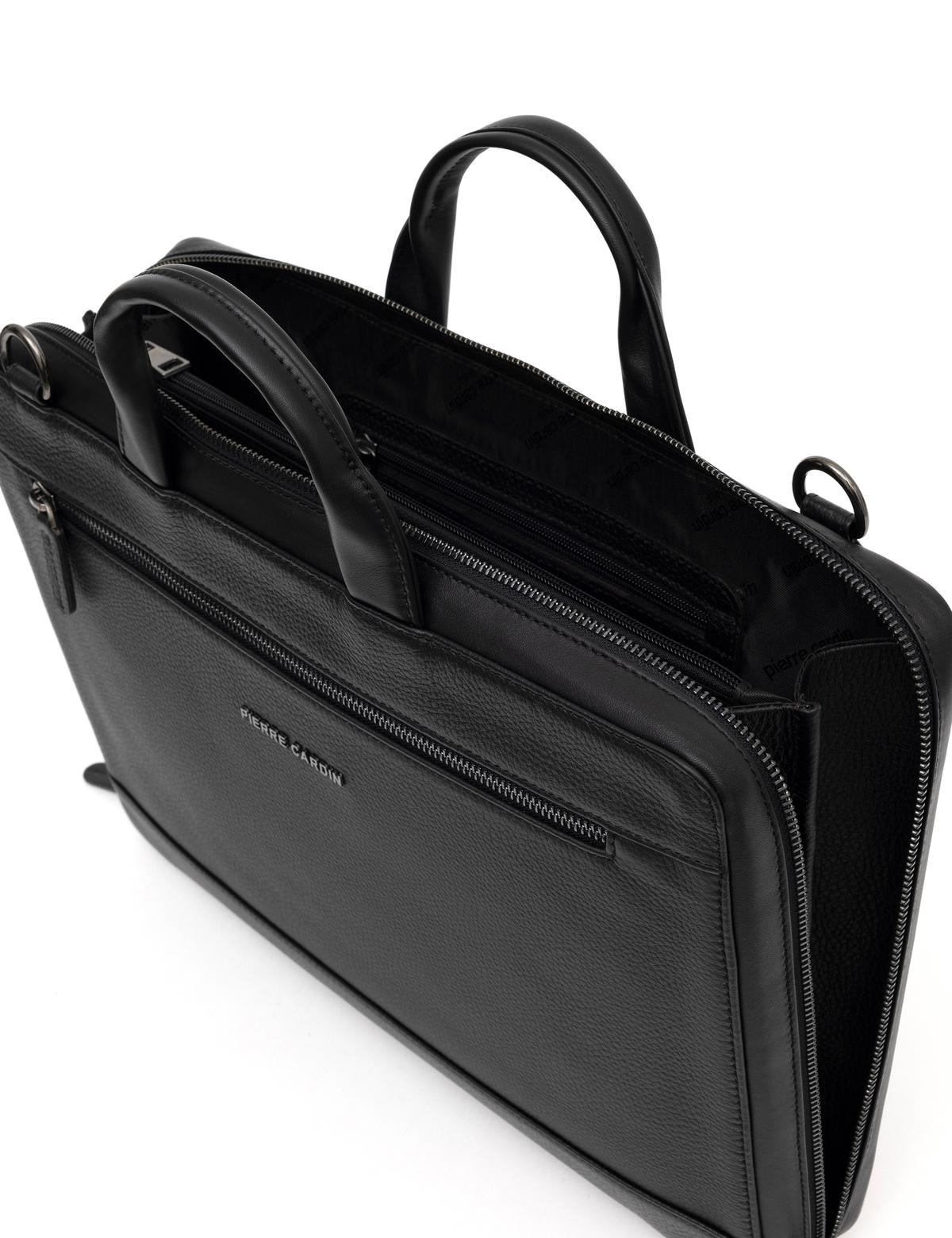 Erkek %100 Deri Siyah Evrak Çantası - 50288758003