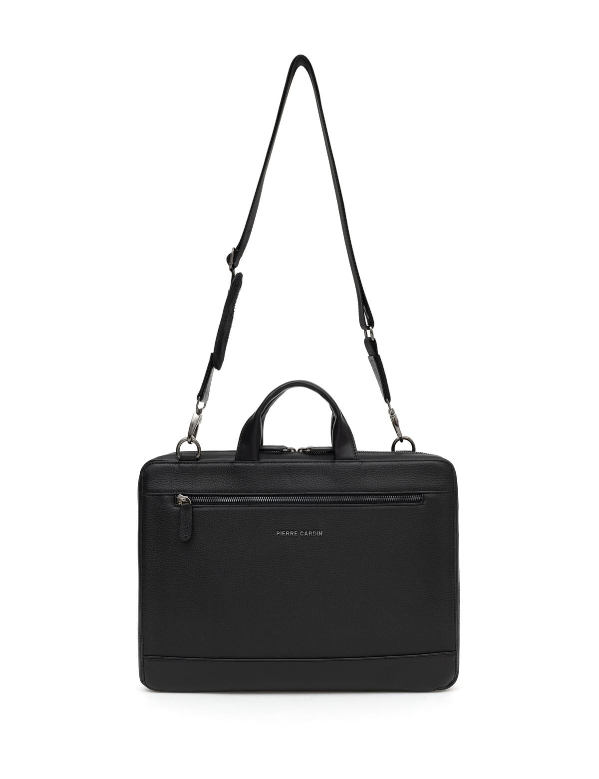 Erkek %100 Deri Siyah Evrak Çantası - 50288758003