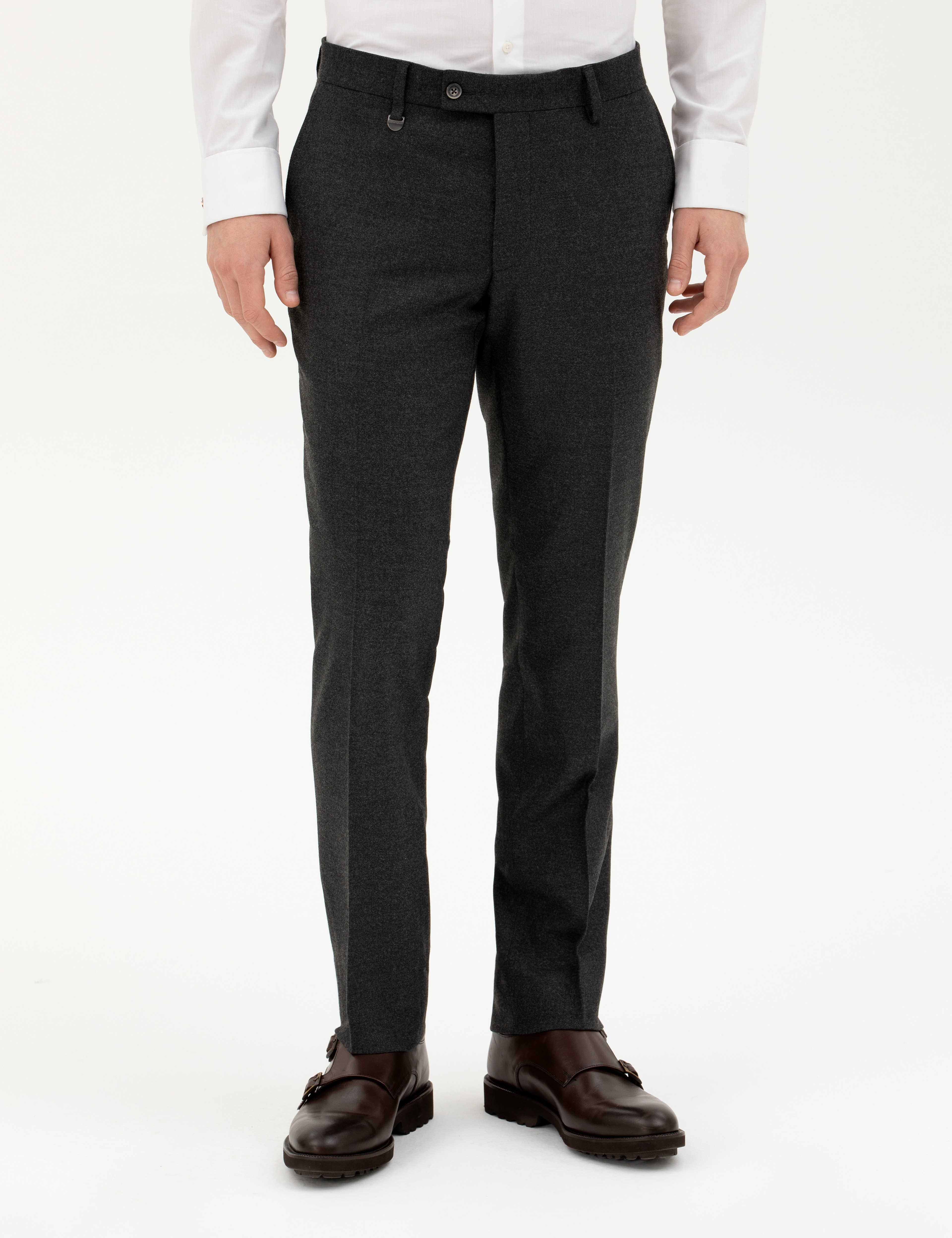 Antrasit Slim Fit Kumaş Pantolon - Image 2
