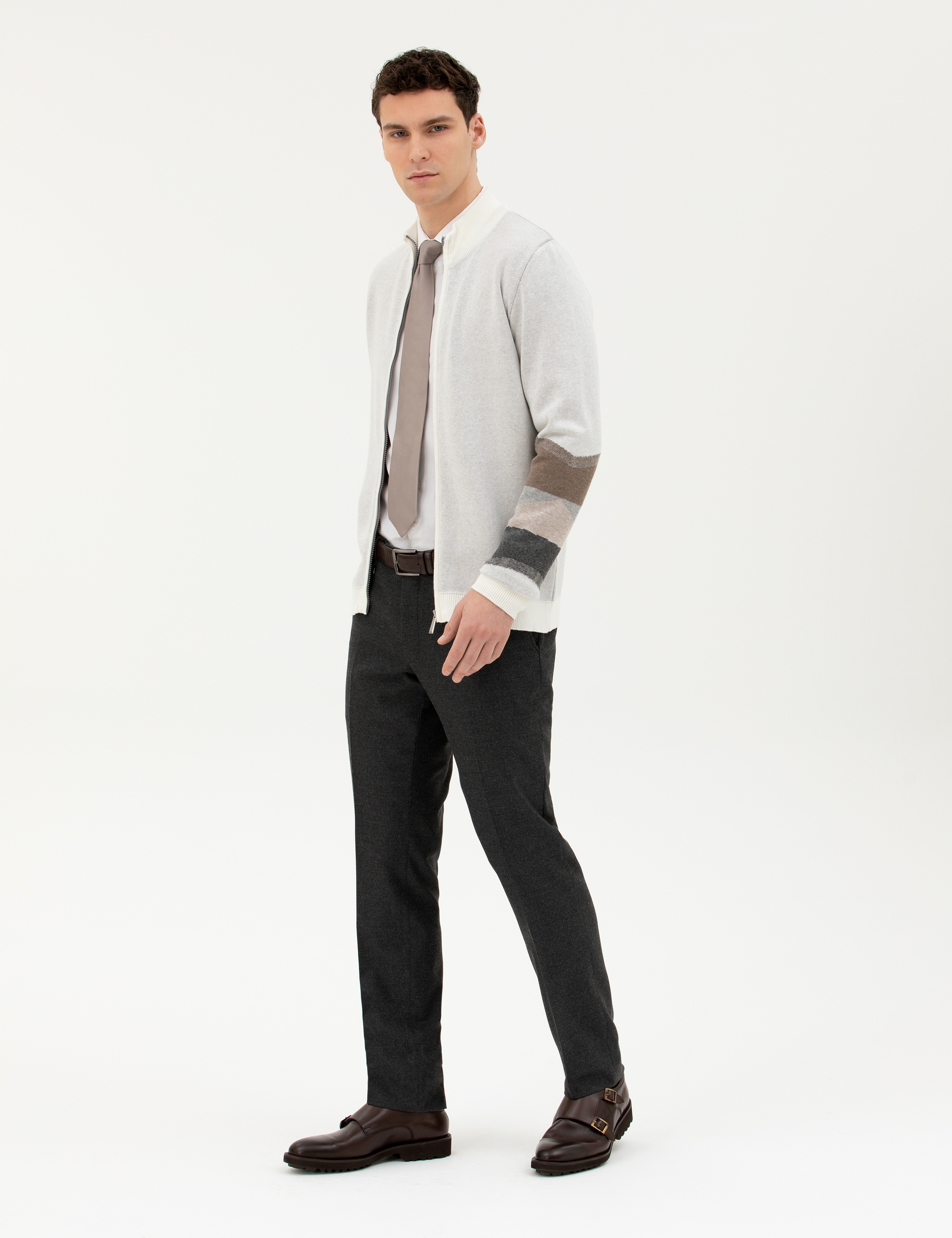Antrasit Slim Fit Kumaş Pantolon - Image 3