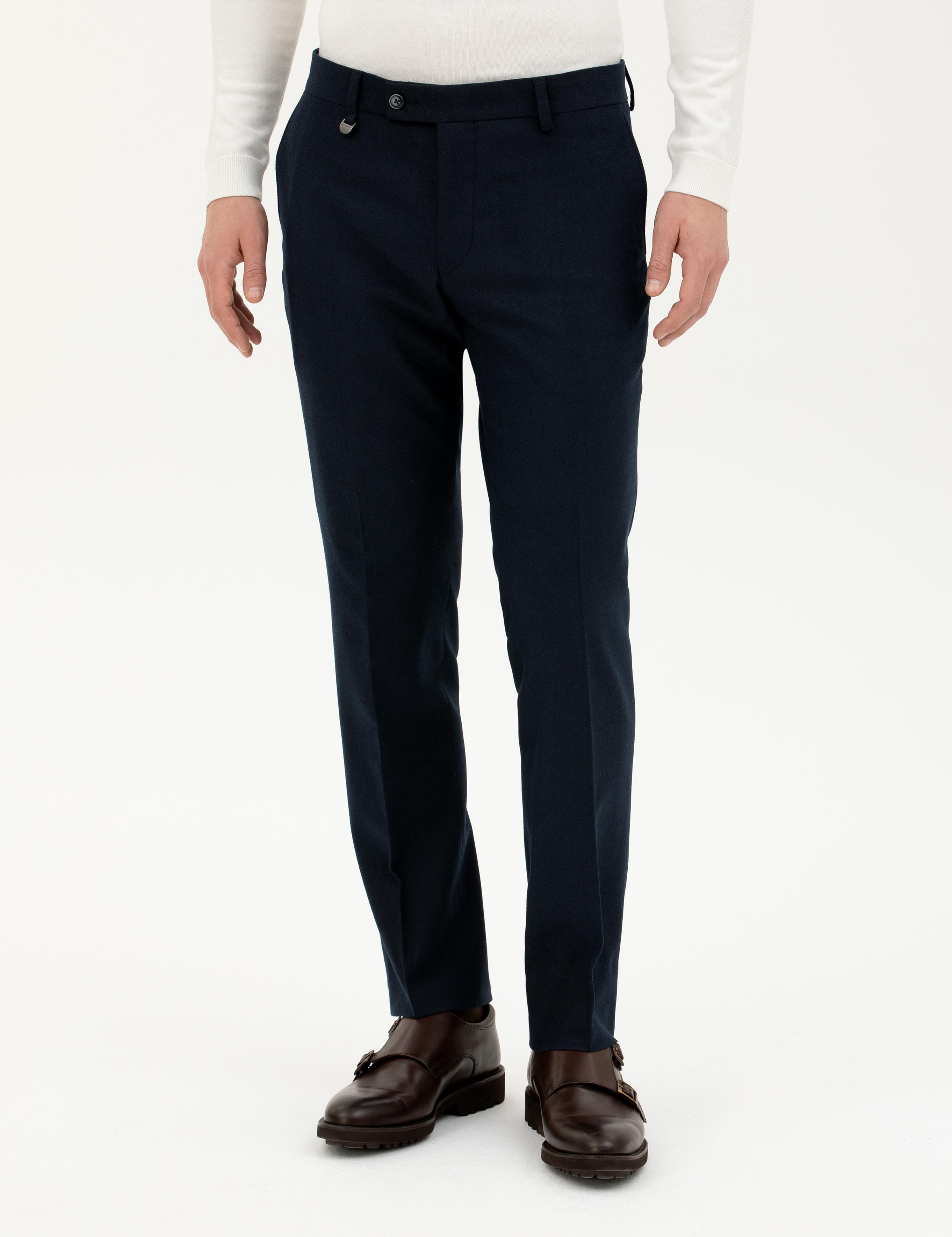 Lacivert Slim Fit Kumaş Pantolon