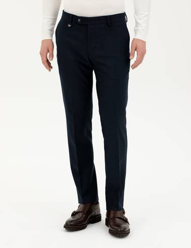 Lacivert Slim Fit Kumaş Pantolon