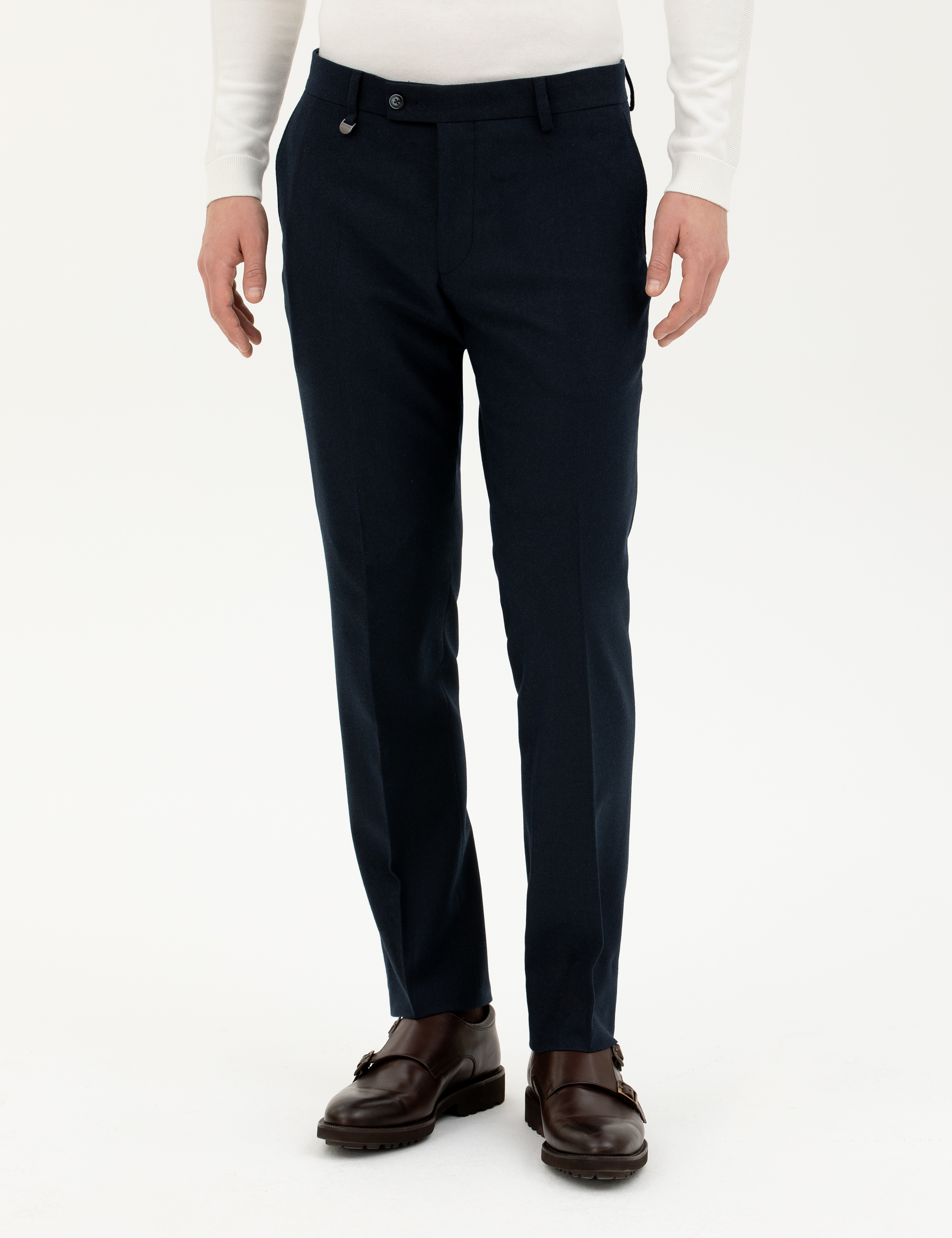 Lacivert Slim Fit Kumaş Pantolon - Image 2
