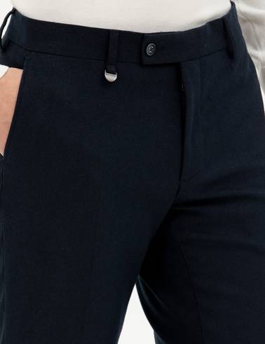 Lacivert Slim Fit Kumaş Pantolon