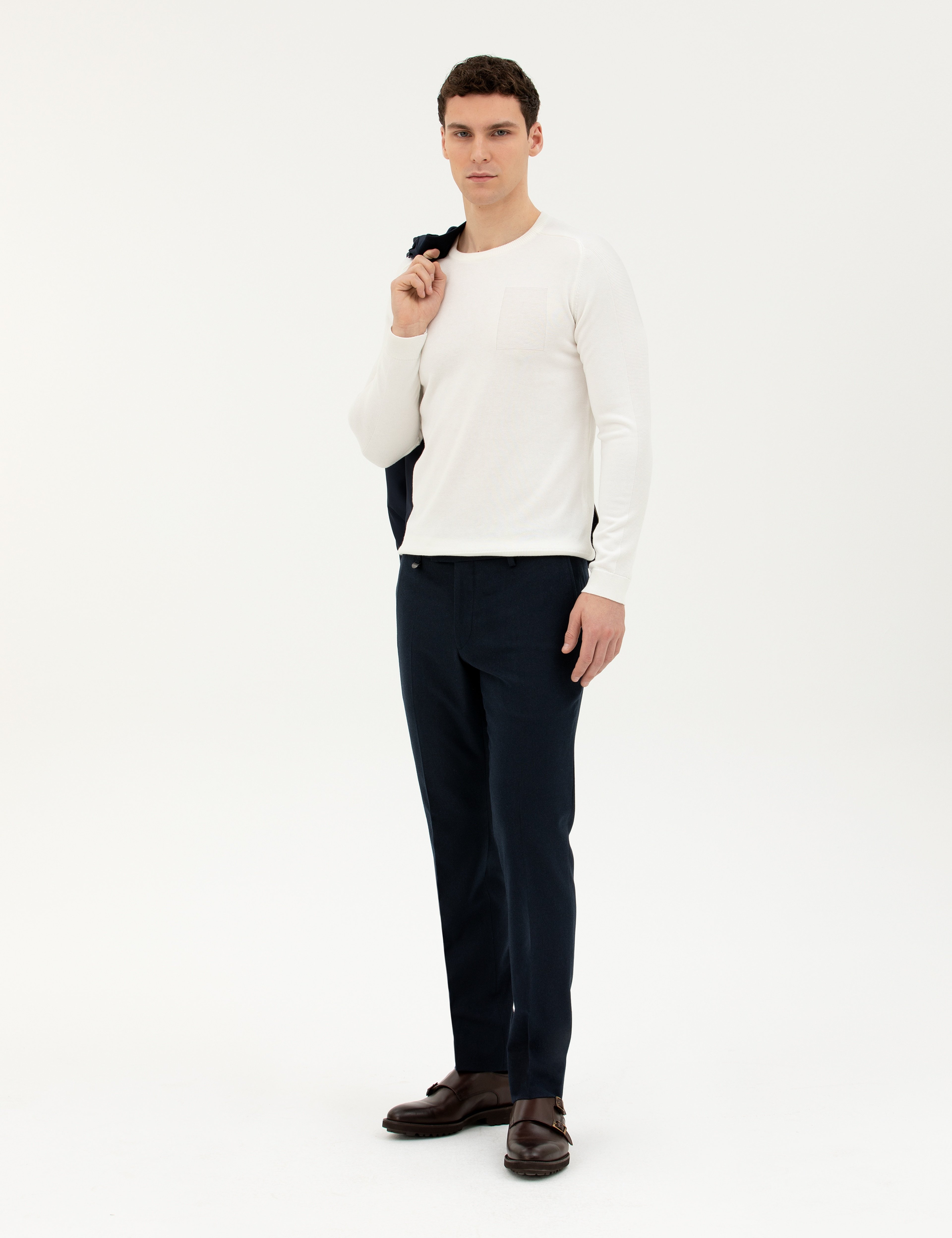 Lacivert Slim Fit Kumaş Pantolon - Image 3