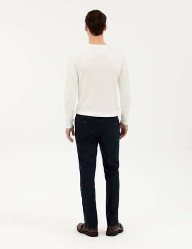 Lacivert Slim Fit Kumaş Pantolon