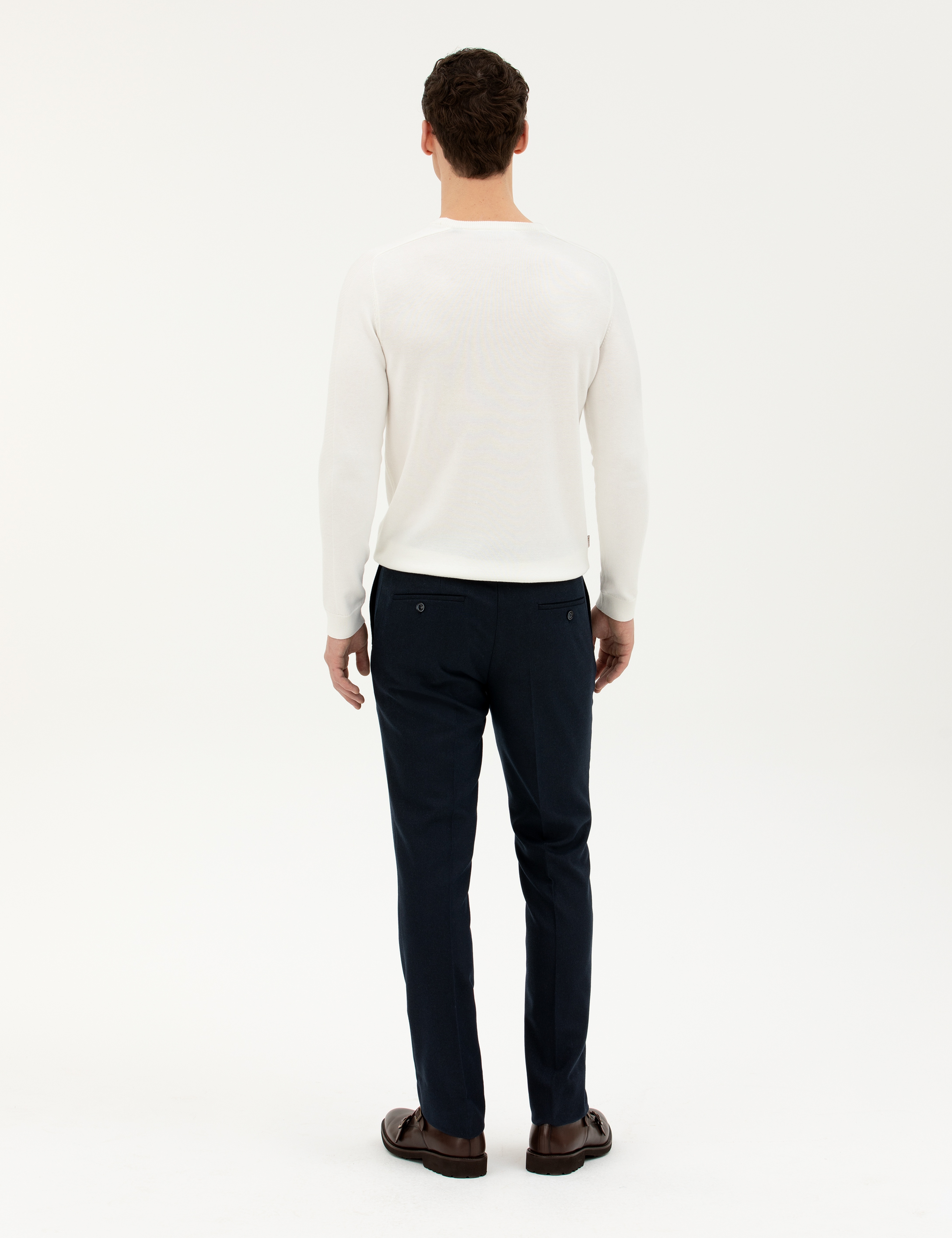 Lacivert Slim Fit Kumaş Pantolon