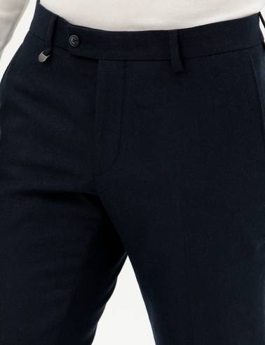 Lacivert Slim Fit Kumaş Pantolon