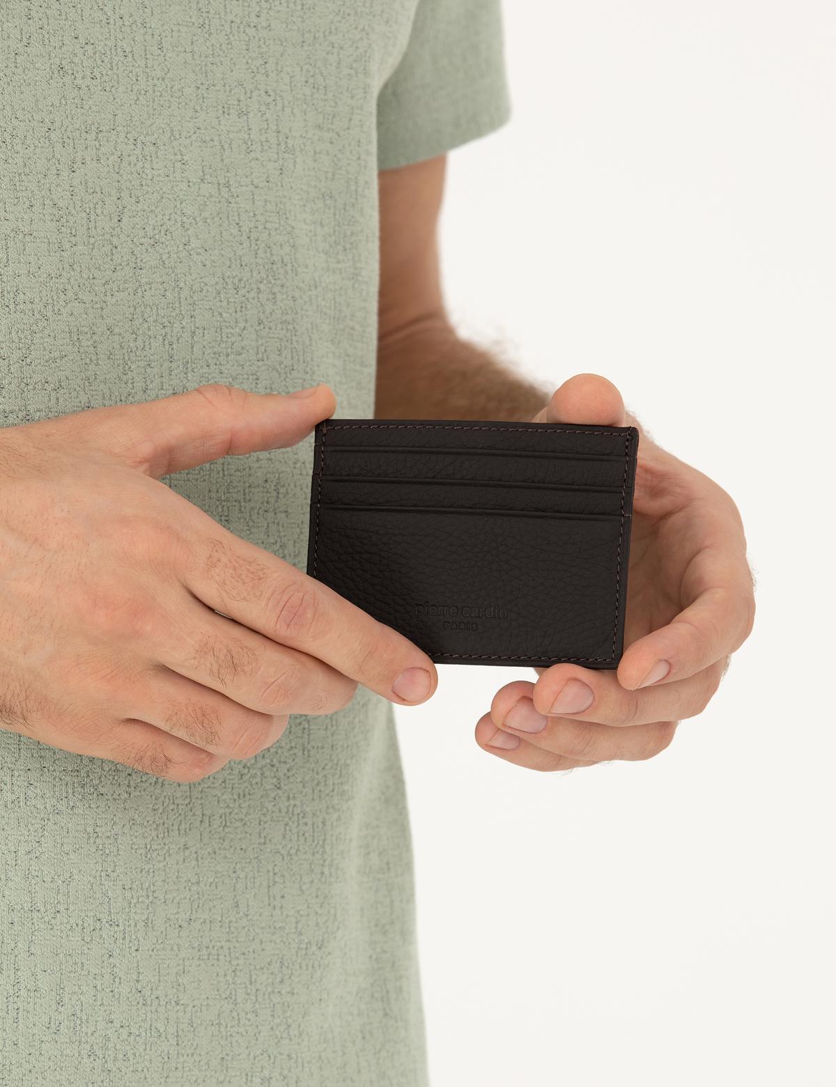 Erkek Kahverengi Deri Kartlık