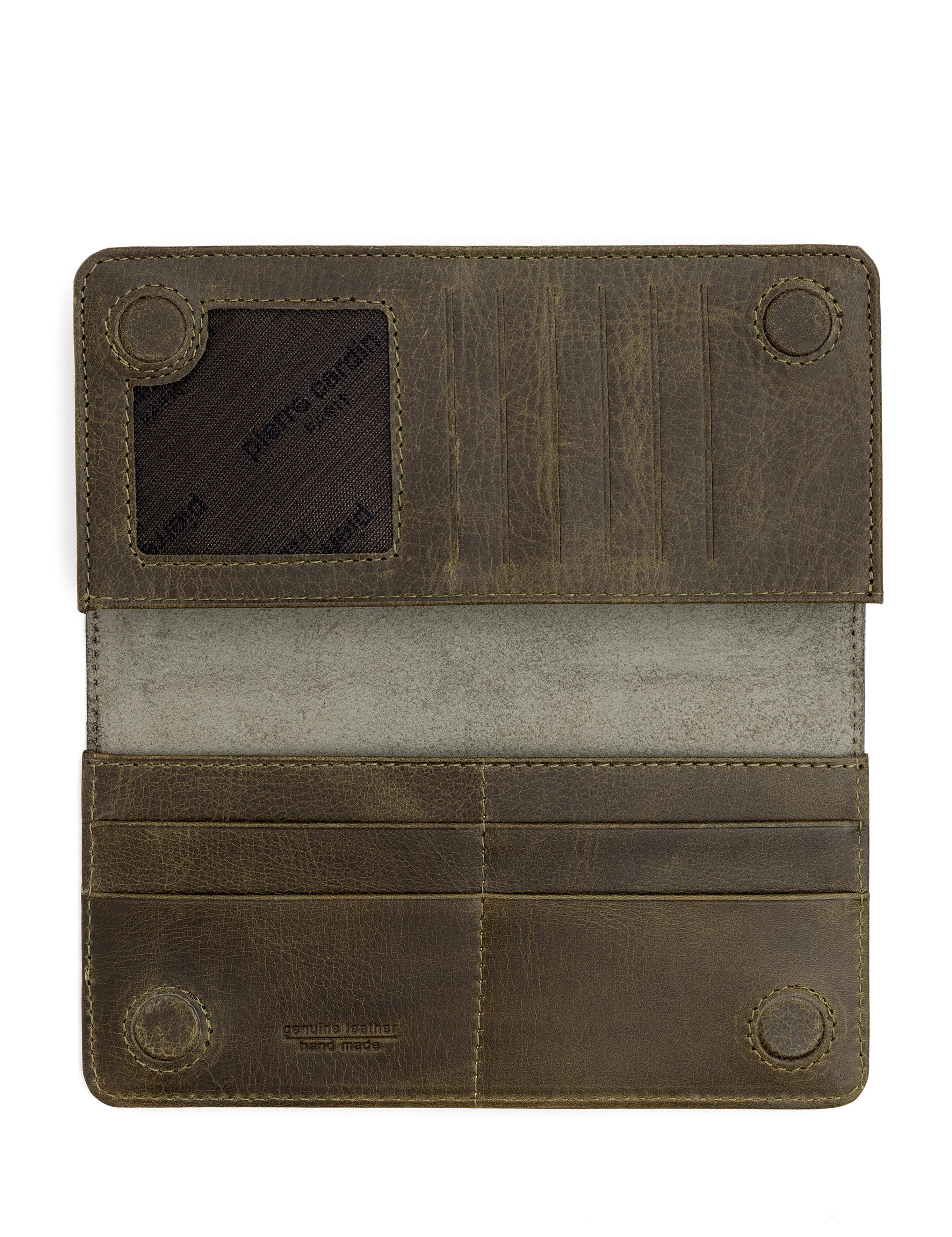 Erkek Haki Deri Kartlık
