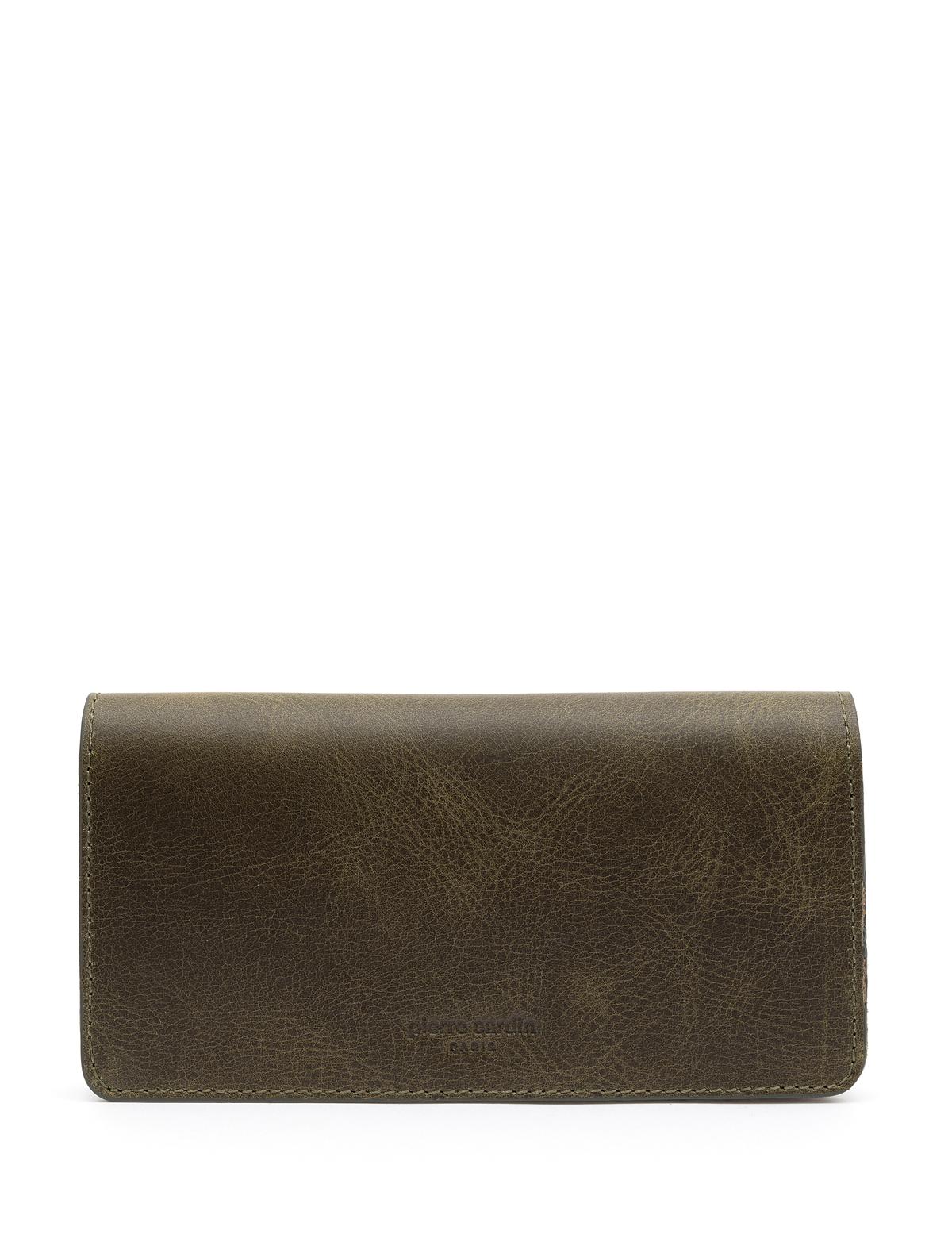 Erkek Haki Deri Kartlık - 50292375001